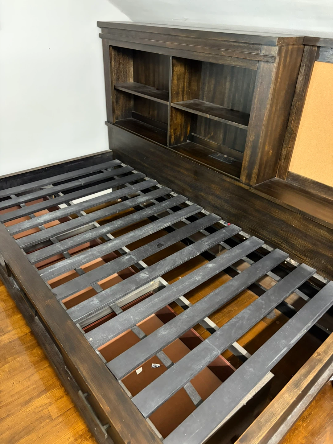 Dark Wood Twin Bed Frame - photo 3