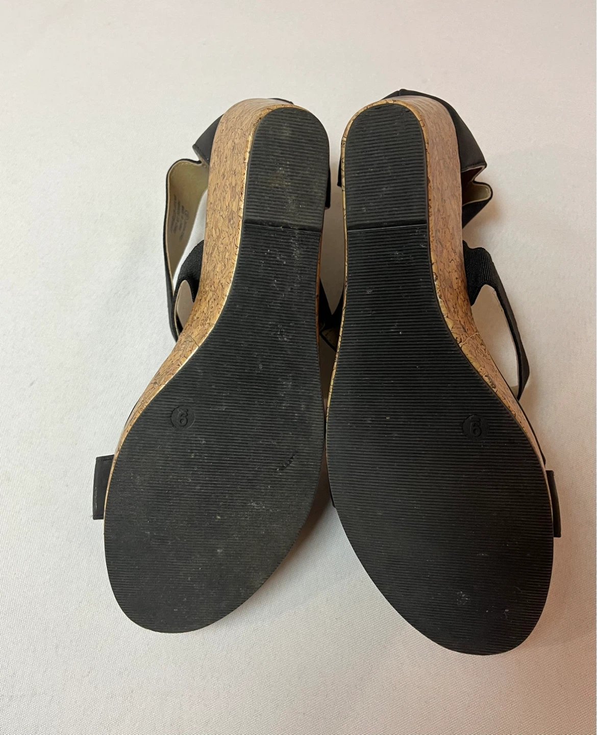 Black Wedge Summer Sandals - 9.5 - photo 4