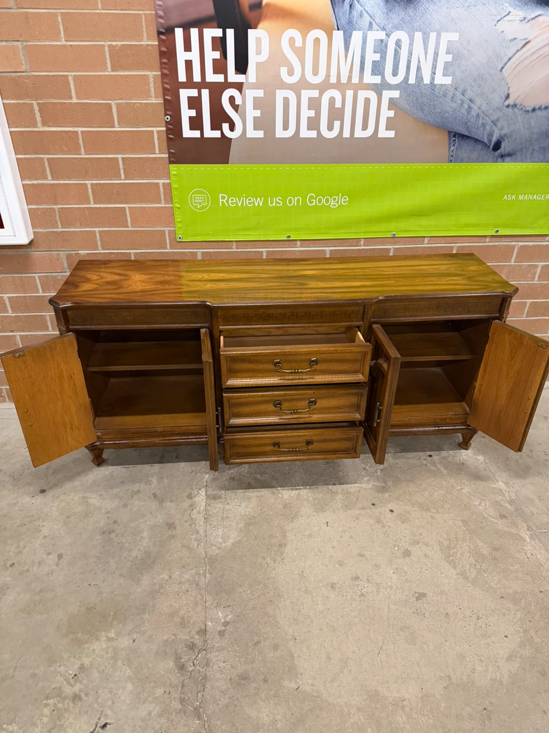 Wood Sideboard/Buffet with Drawers - photo 3