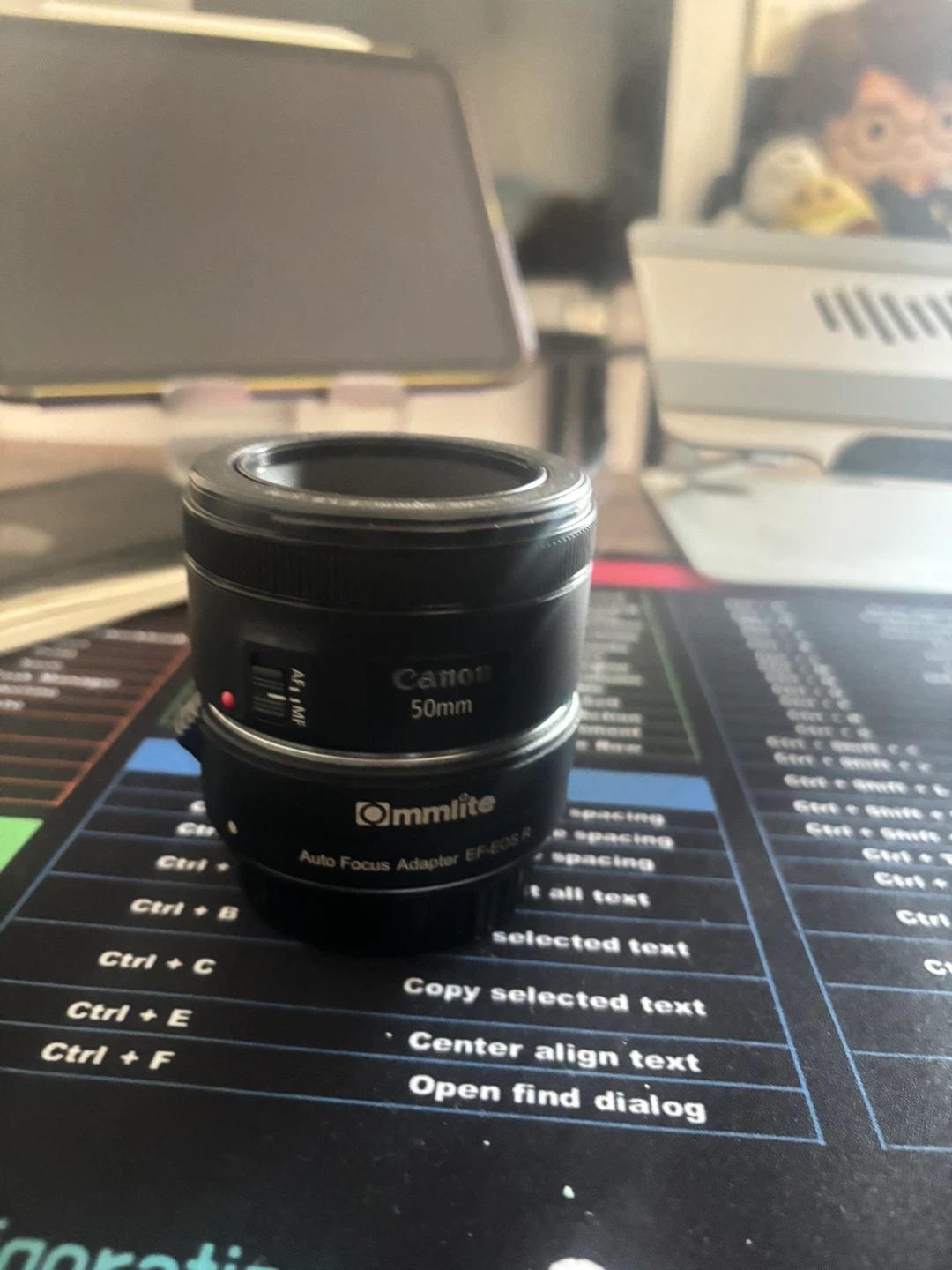 Canon 50mm f/1.8 STM Lens with Commlite EF-EOS R Adapter