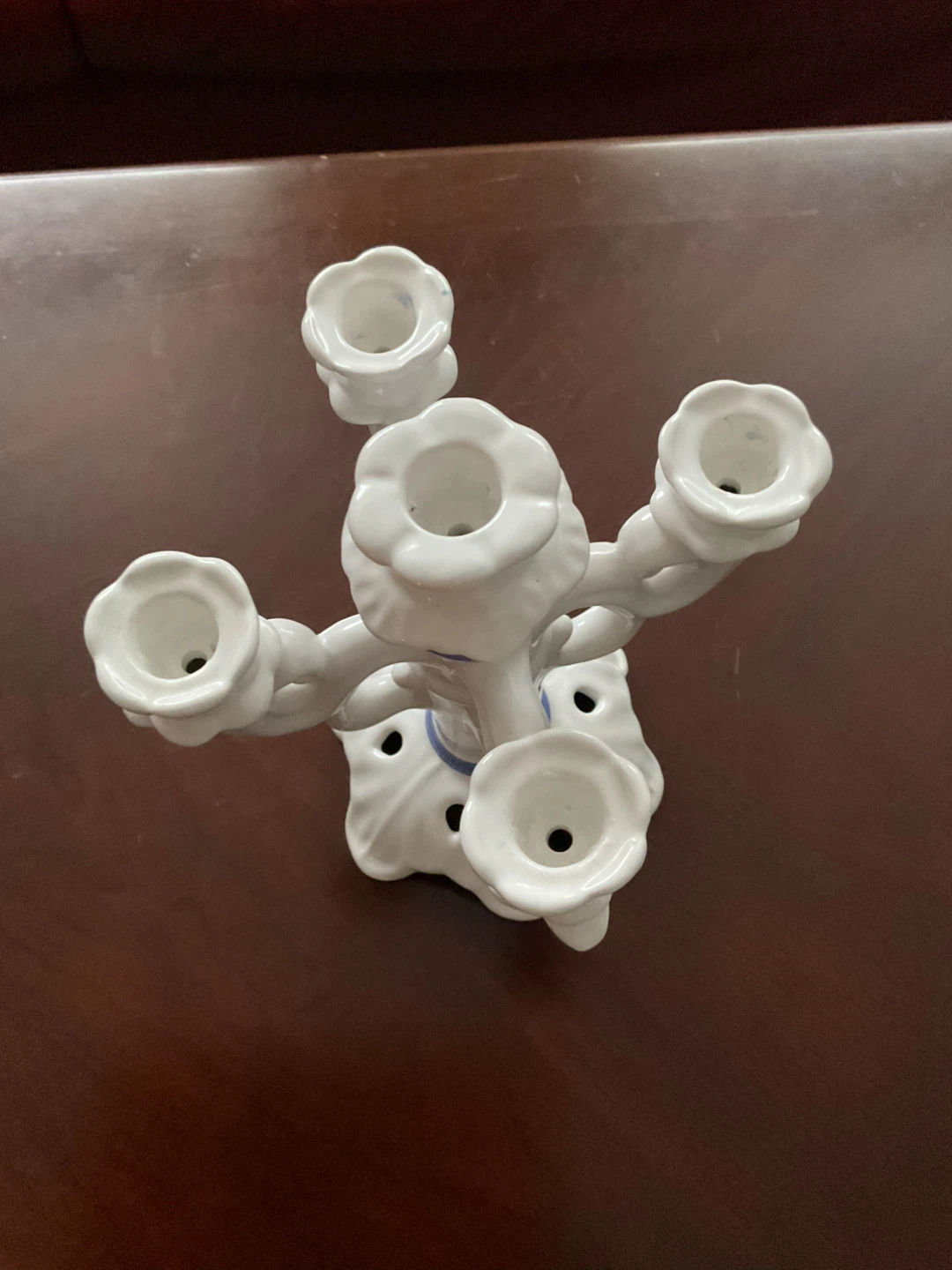 White Ceramic 5-Arm Candelabra - photo 4
