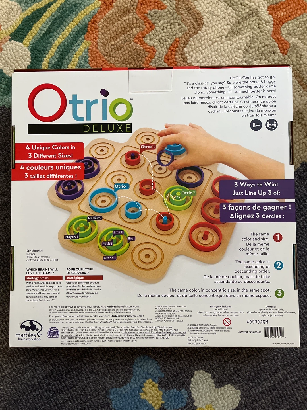 Otrio Deluxe Strategy Board Game by Marbles Brain Workshop - photo 2