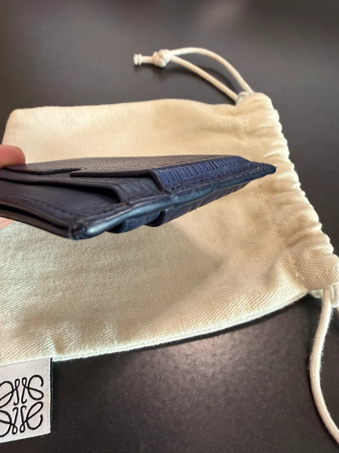 Loewe Navy Anagram Card Holder - photo 4