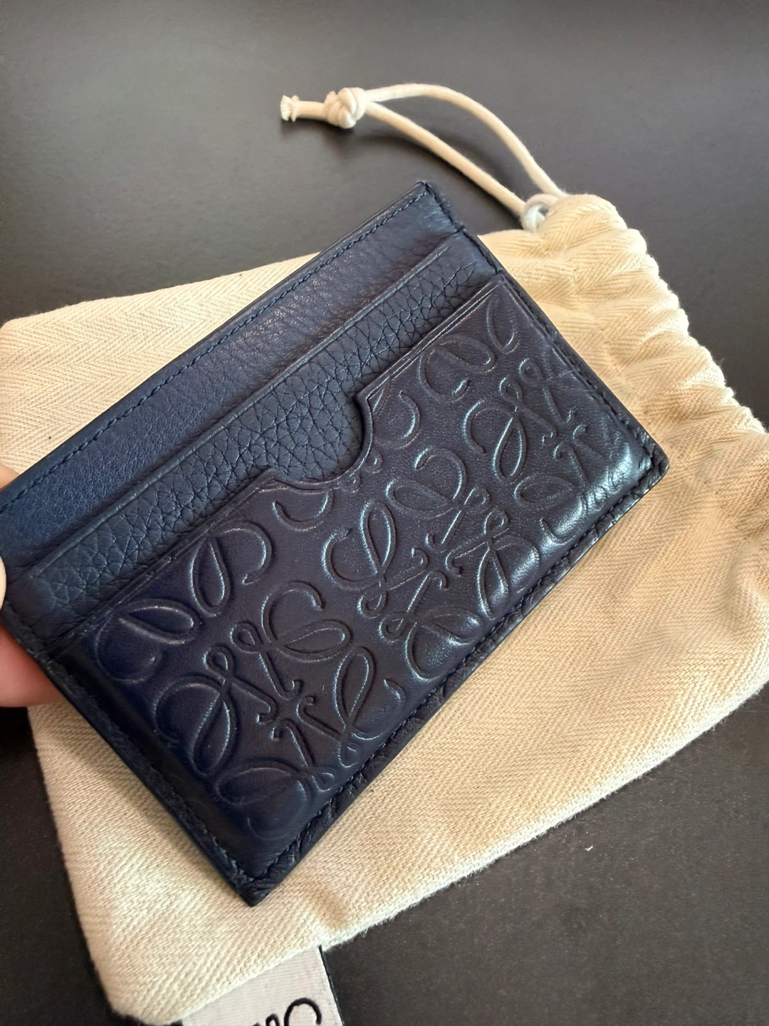 Loewe Navy Anagram Card Holder - photo 2