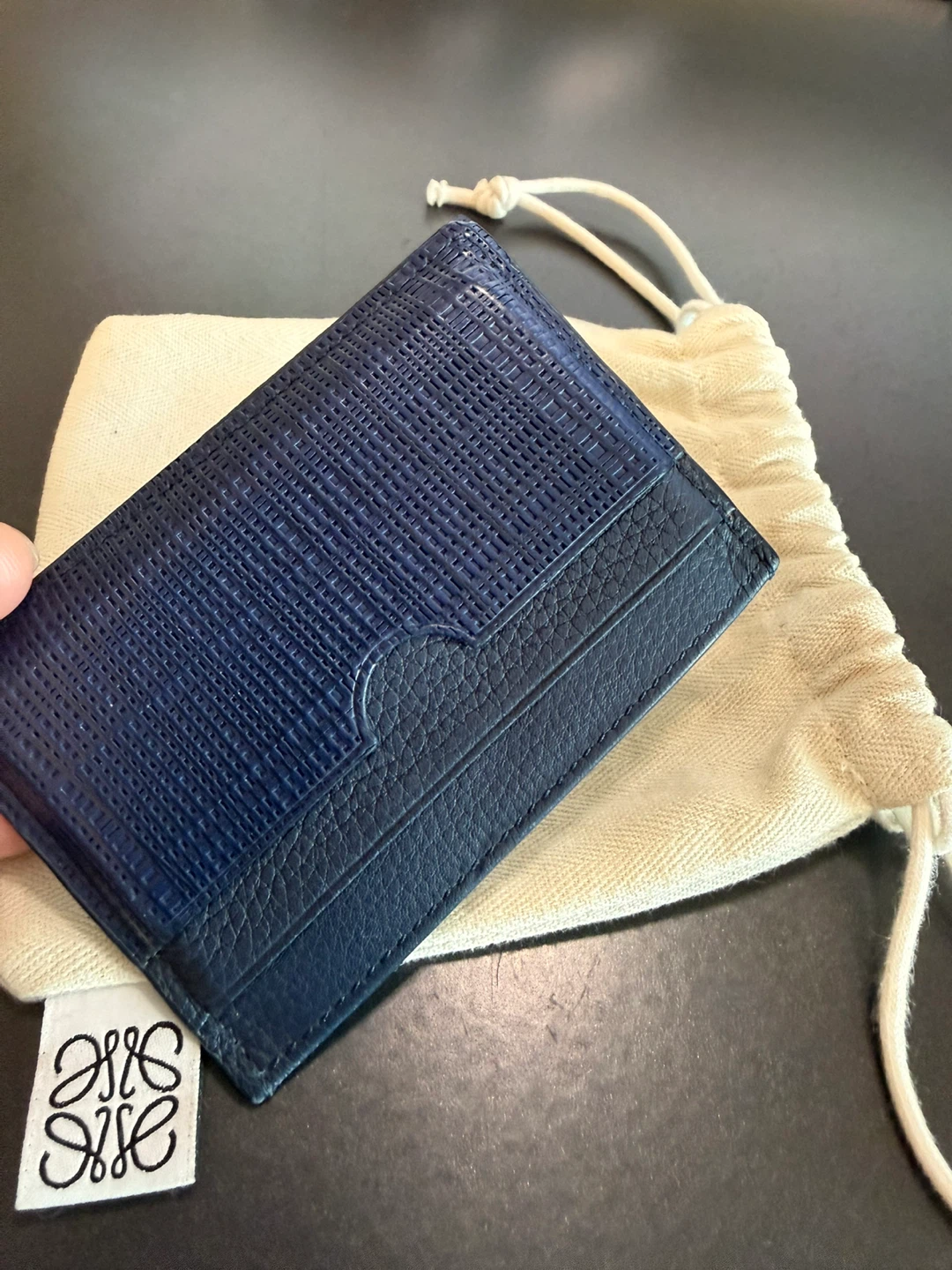 Loewe Navy Anagram Card Holder - photo 3