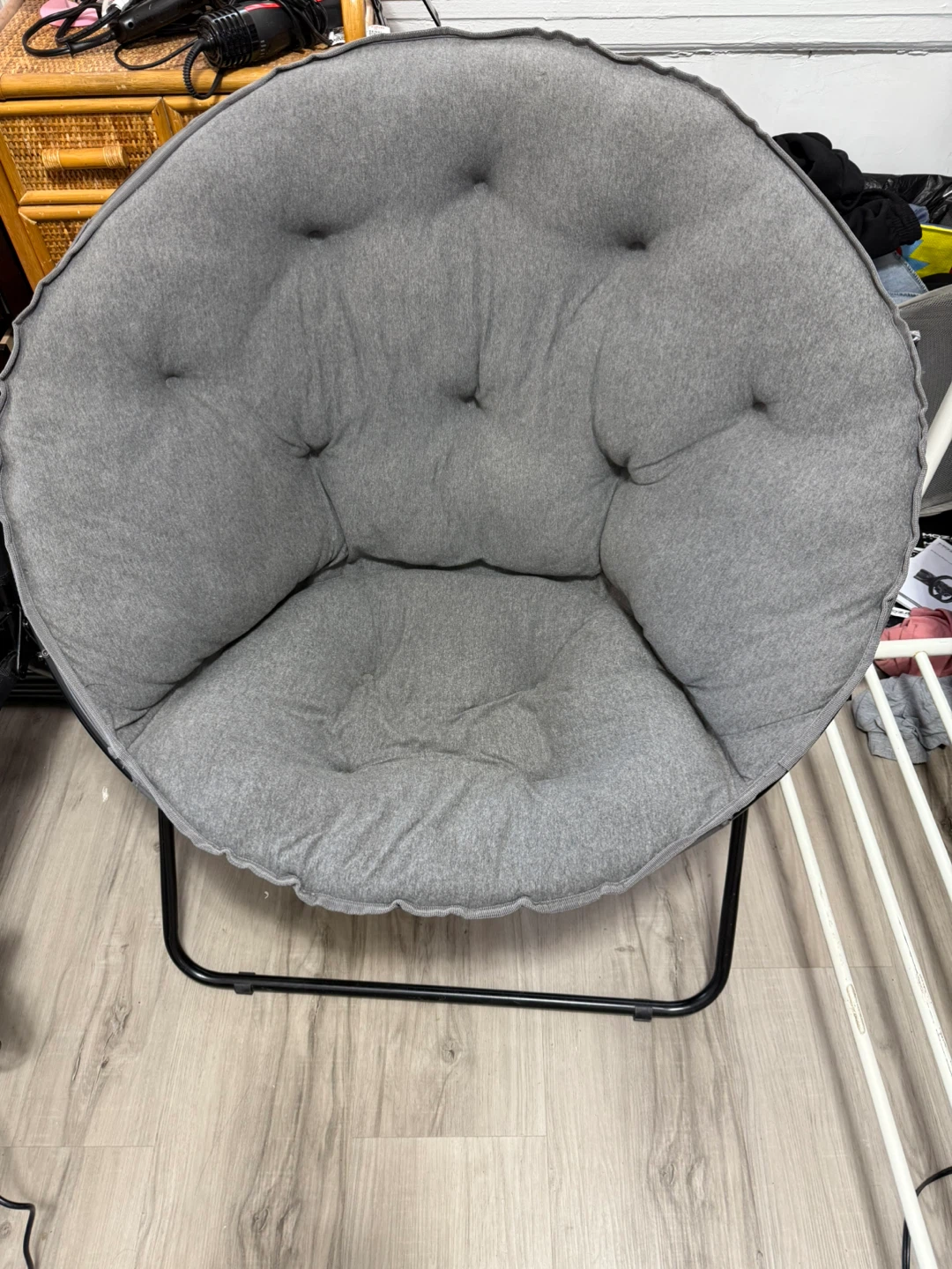 Grey Round Saucer Chair - photo 2