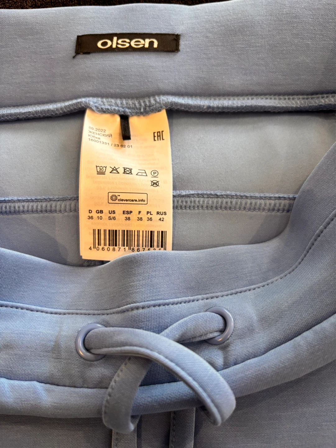 Olsen blue drawstring, casual skirt - photo 3