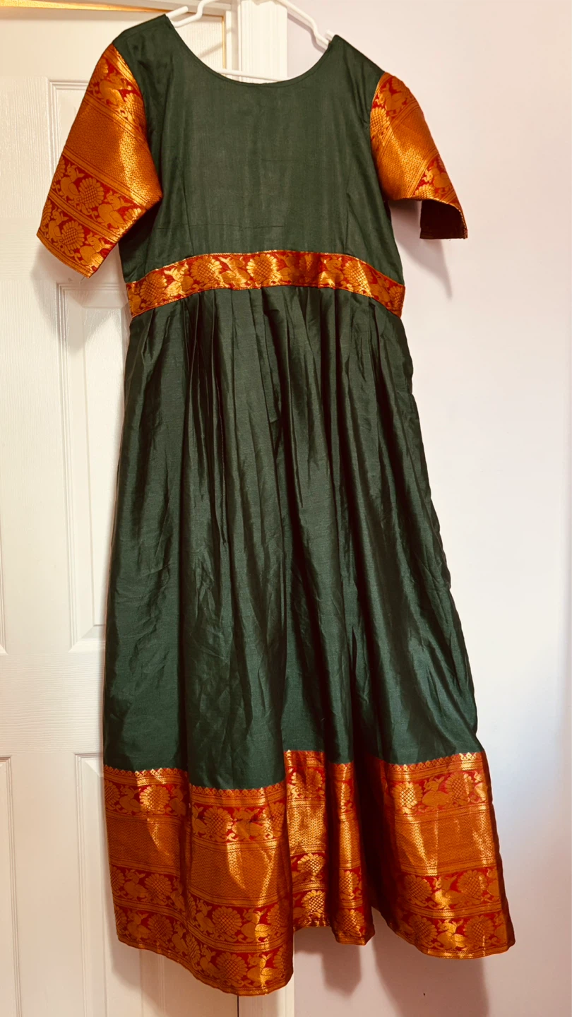Women's Green and Gold Dress