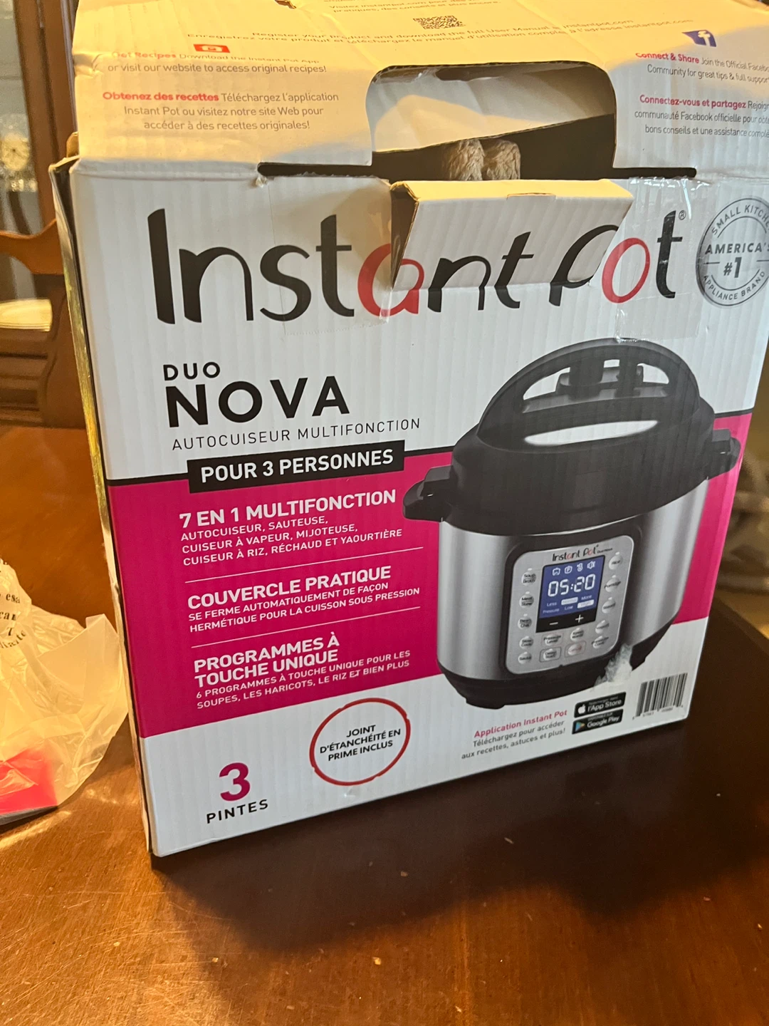 Brand New: Instant Pot Duo Nova 3-Quart Multi-Cooker
