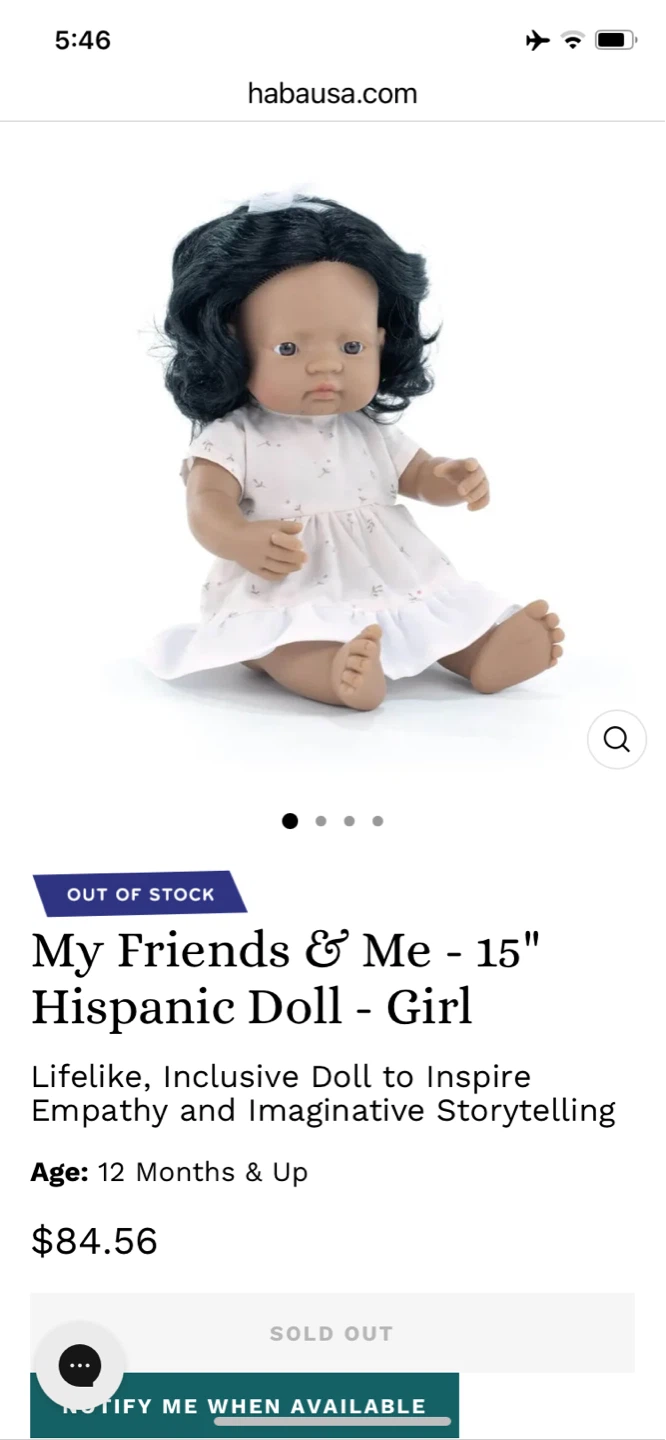 Miniland My Friends & Me Hispanic Doll - 15" - photo 3