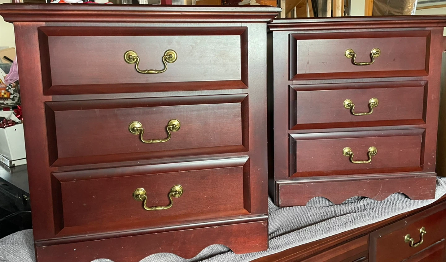 Cherry Wood Dresser and Nightstands Set - photo 2