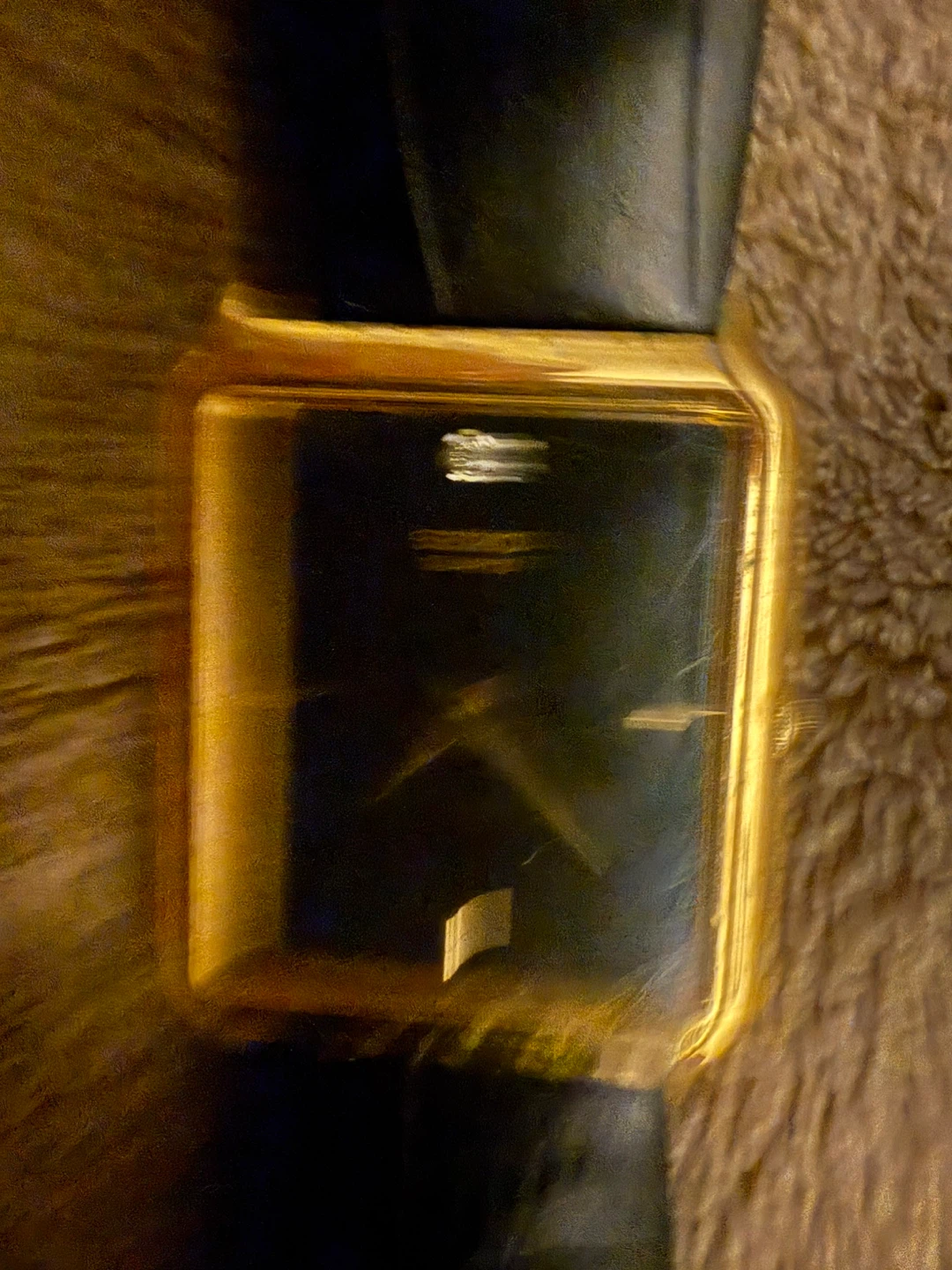 Vintage Gold-Tone Rectangular Dress Watch