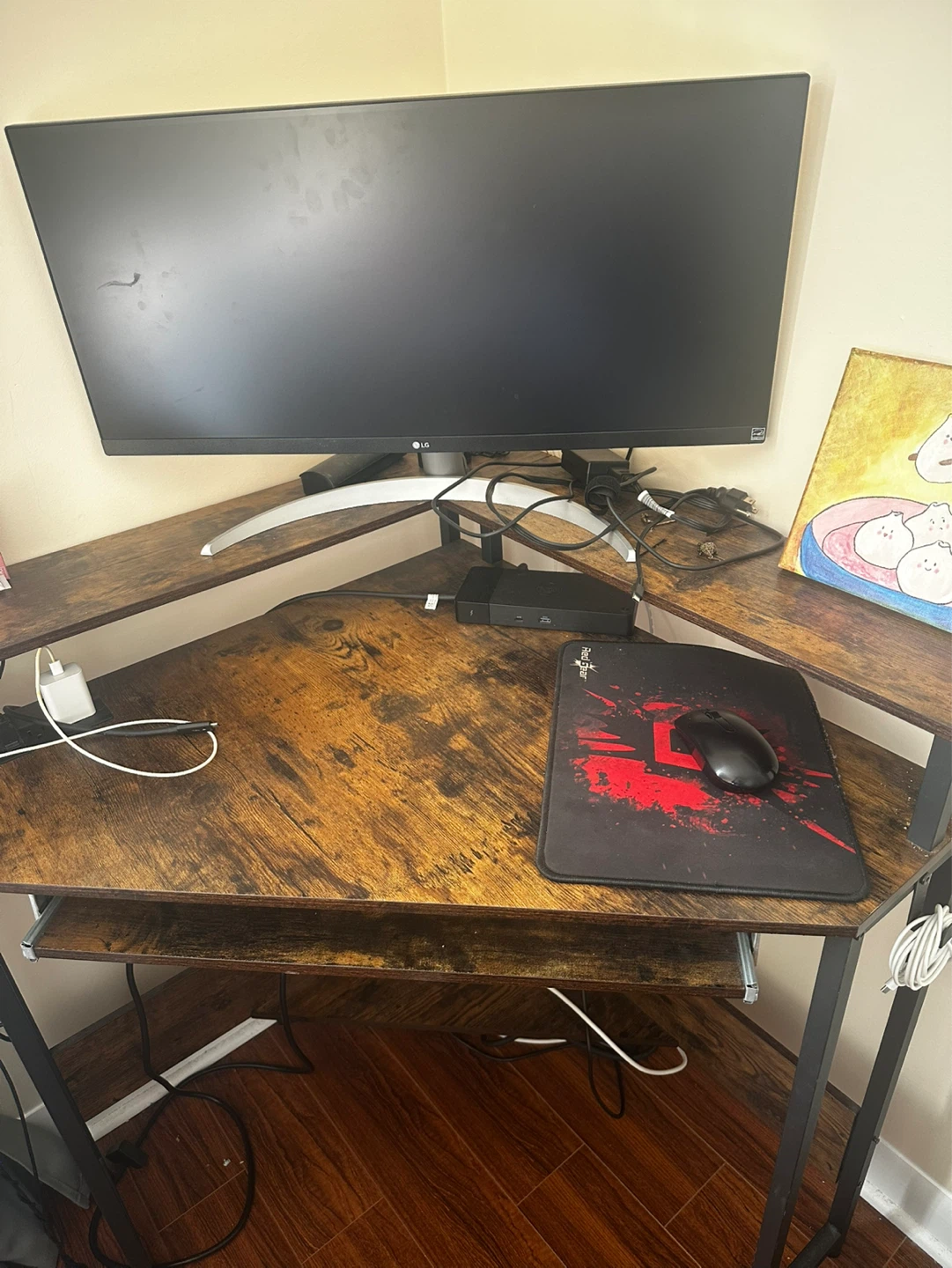 Rolanstar Corner Laptop Desk with Storage - photo 5
