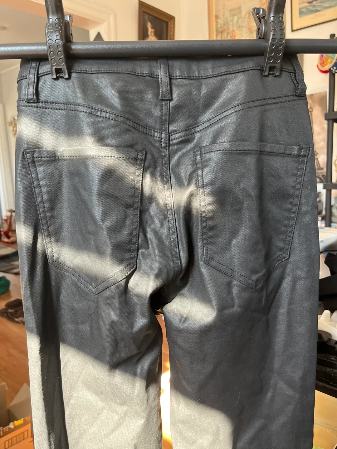 Dynamite Rosie Black Coated Jeans - Size 27