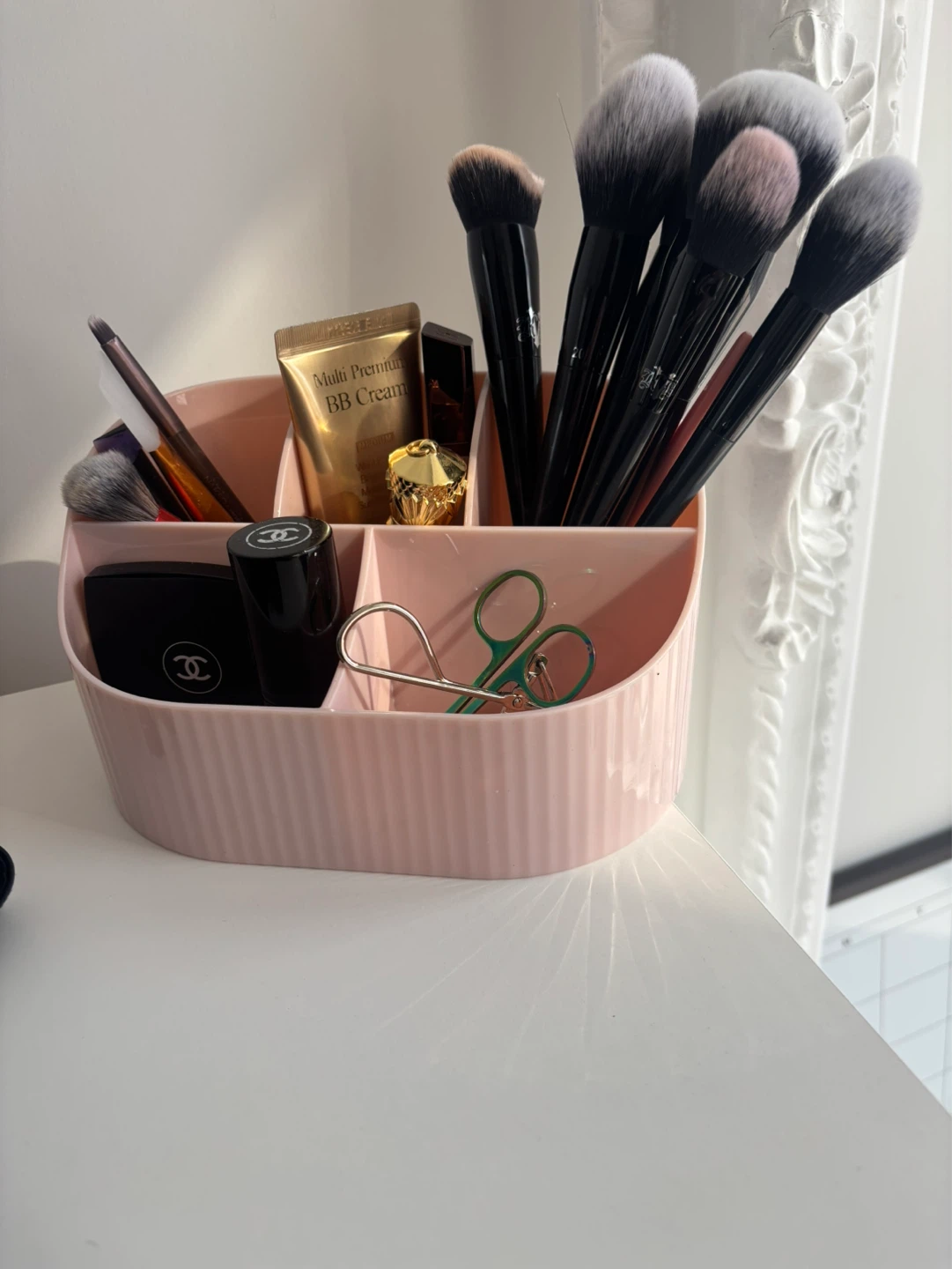 Pink Makeup Brush Holder Organizer