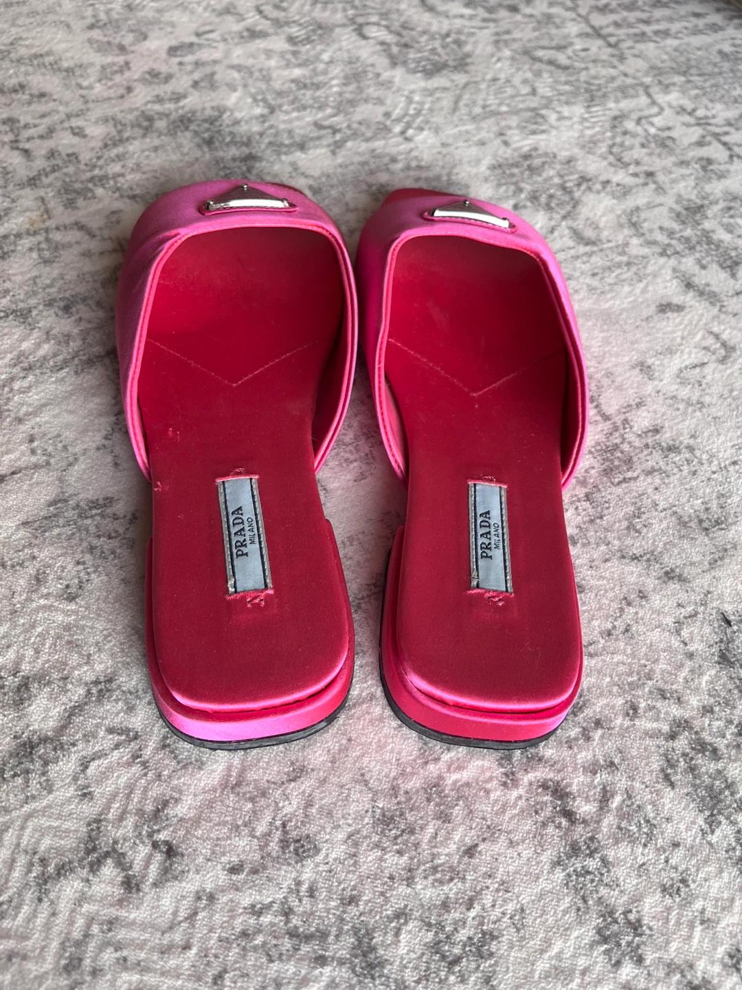 Prada Pink Satin Slides - photo 5