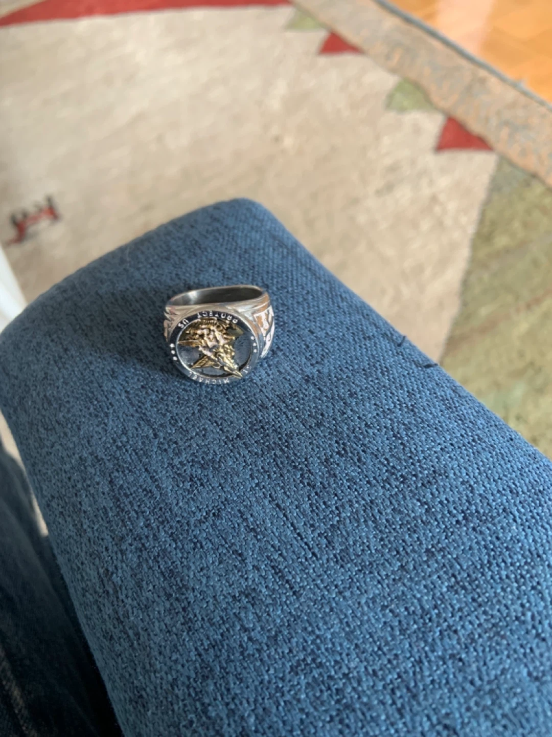 Men’s Silver Ring with Emblem