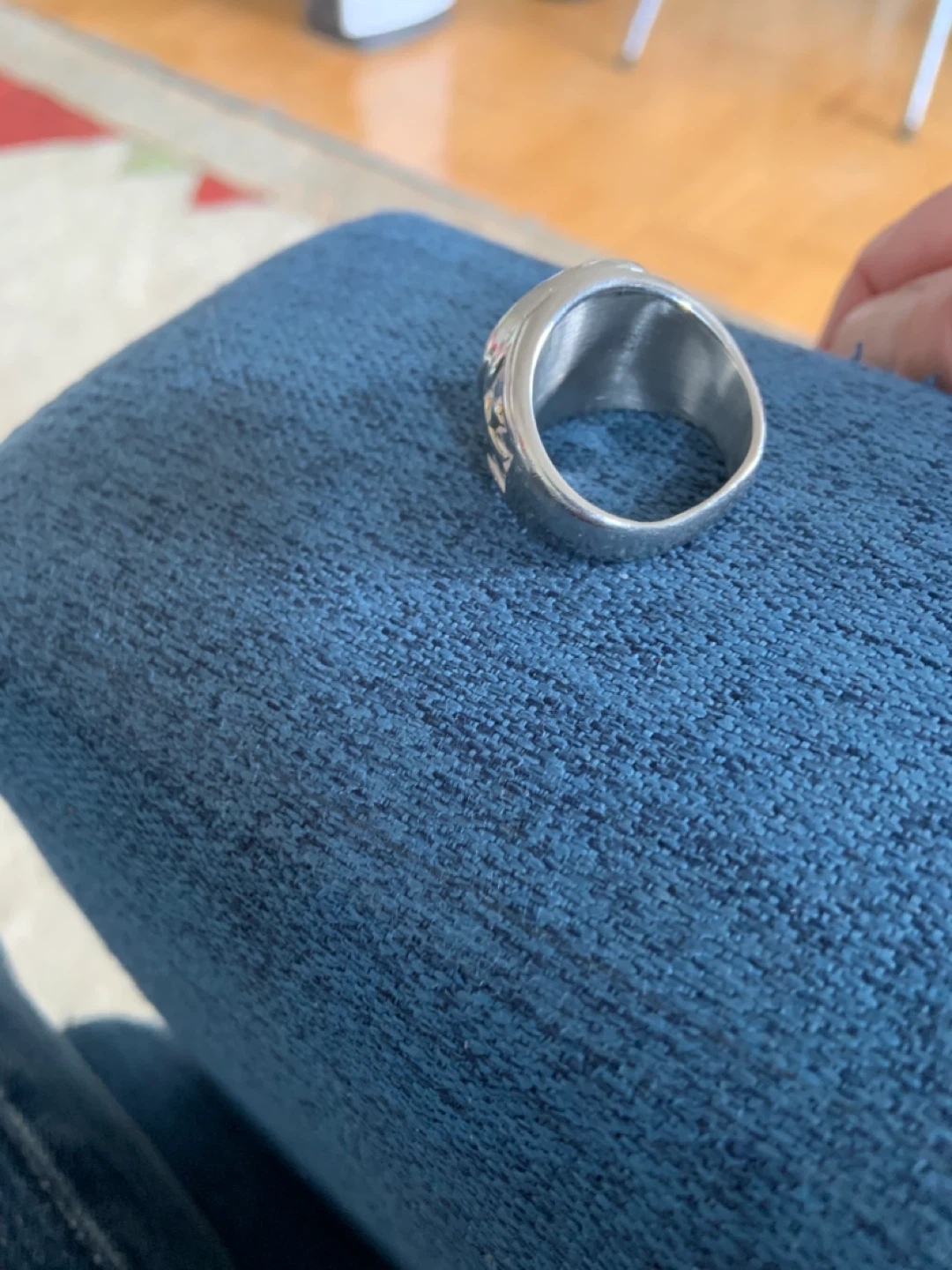 Men’s Silver Ring with Emblem - photo 3