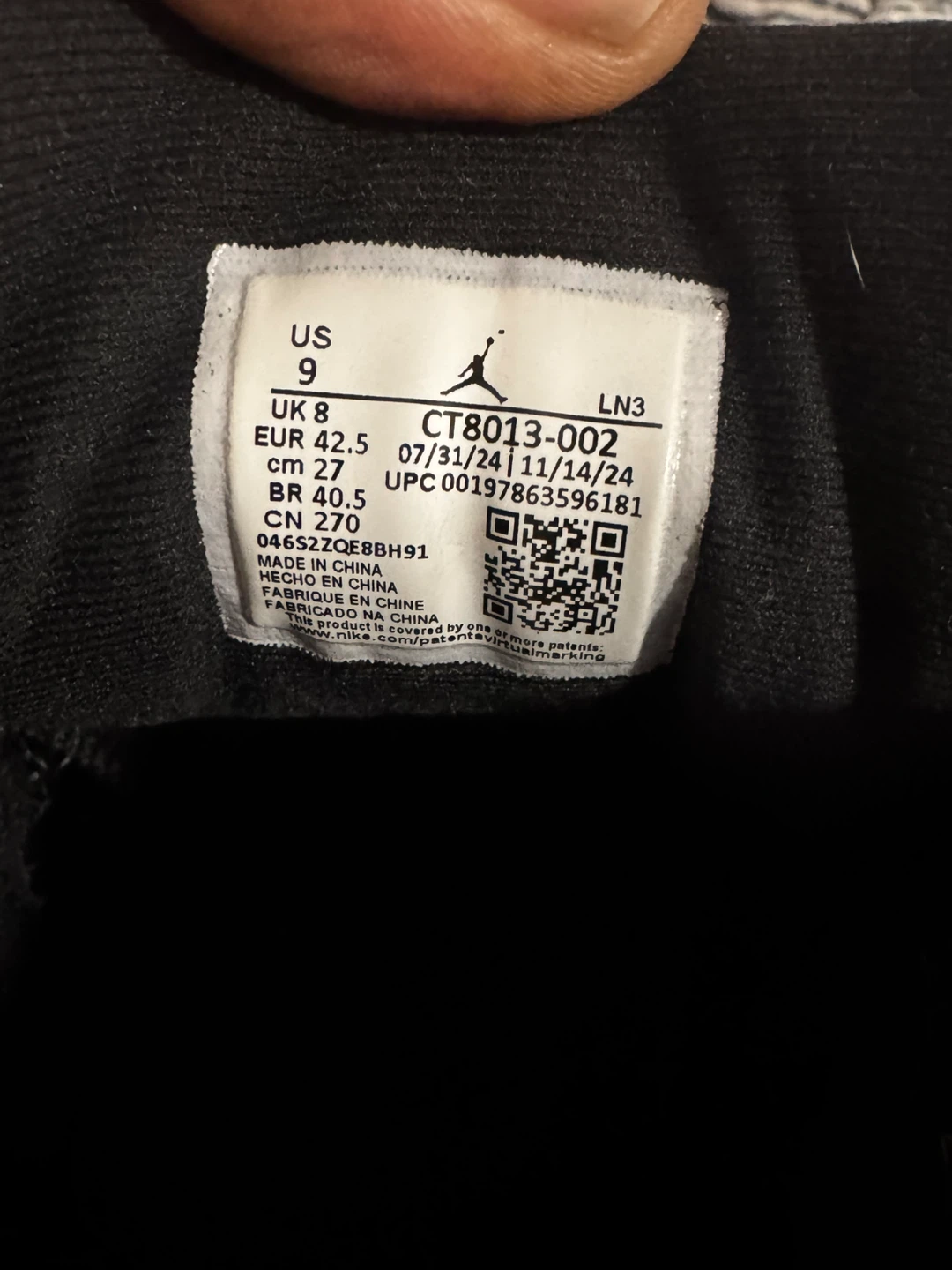 Air Jordan 12 Retro "Flu Game" Men's Size 9 - photo 2
