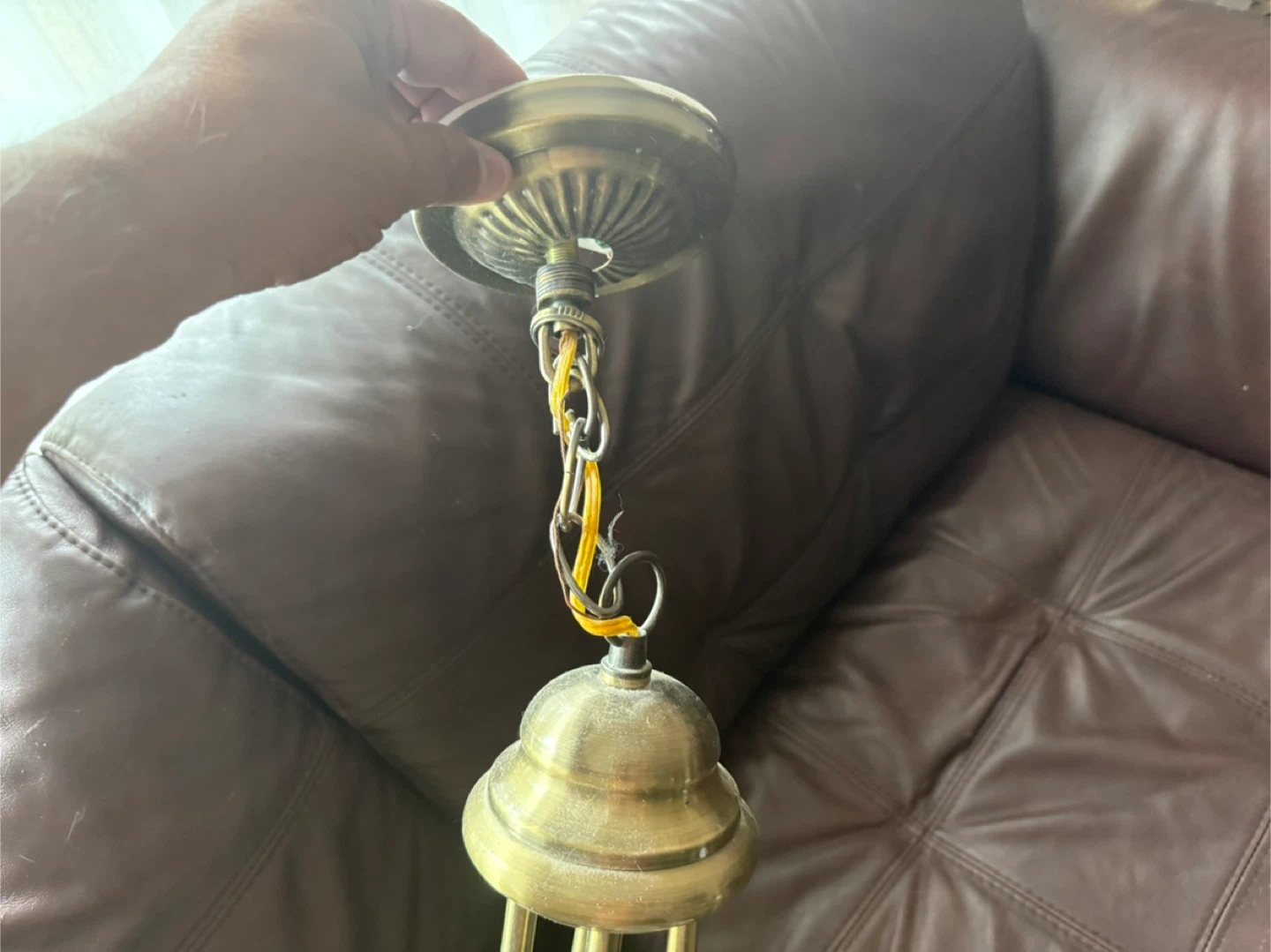 Brass Chandelier Light Fixture - photo 4