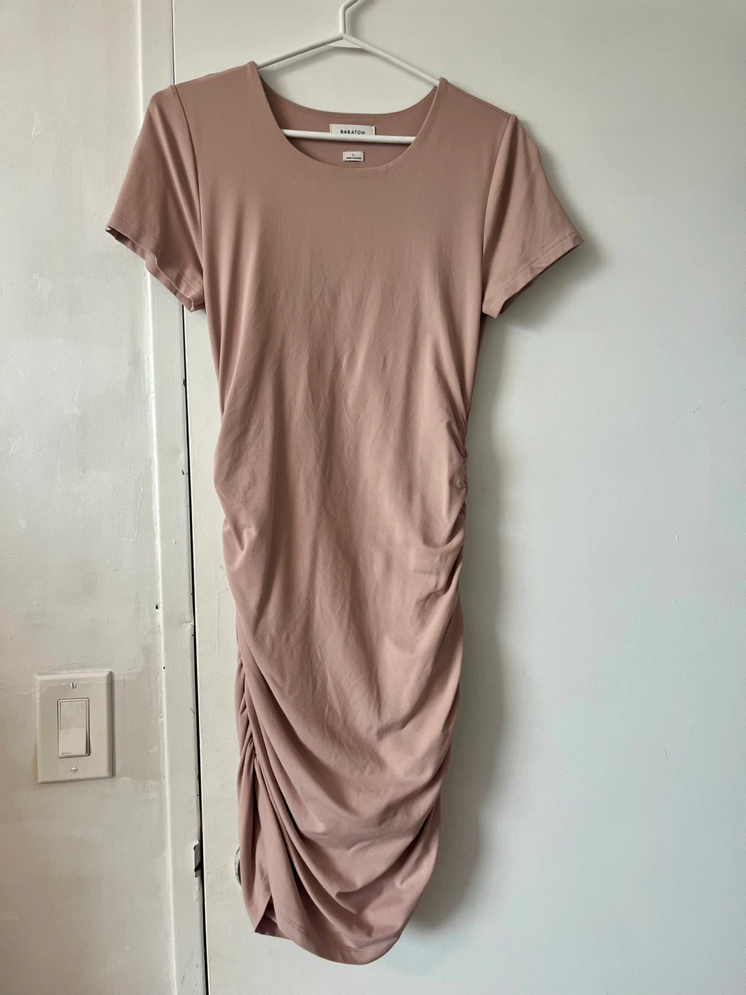 Babaton Ruched T-Shirt Dress Size L