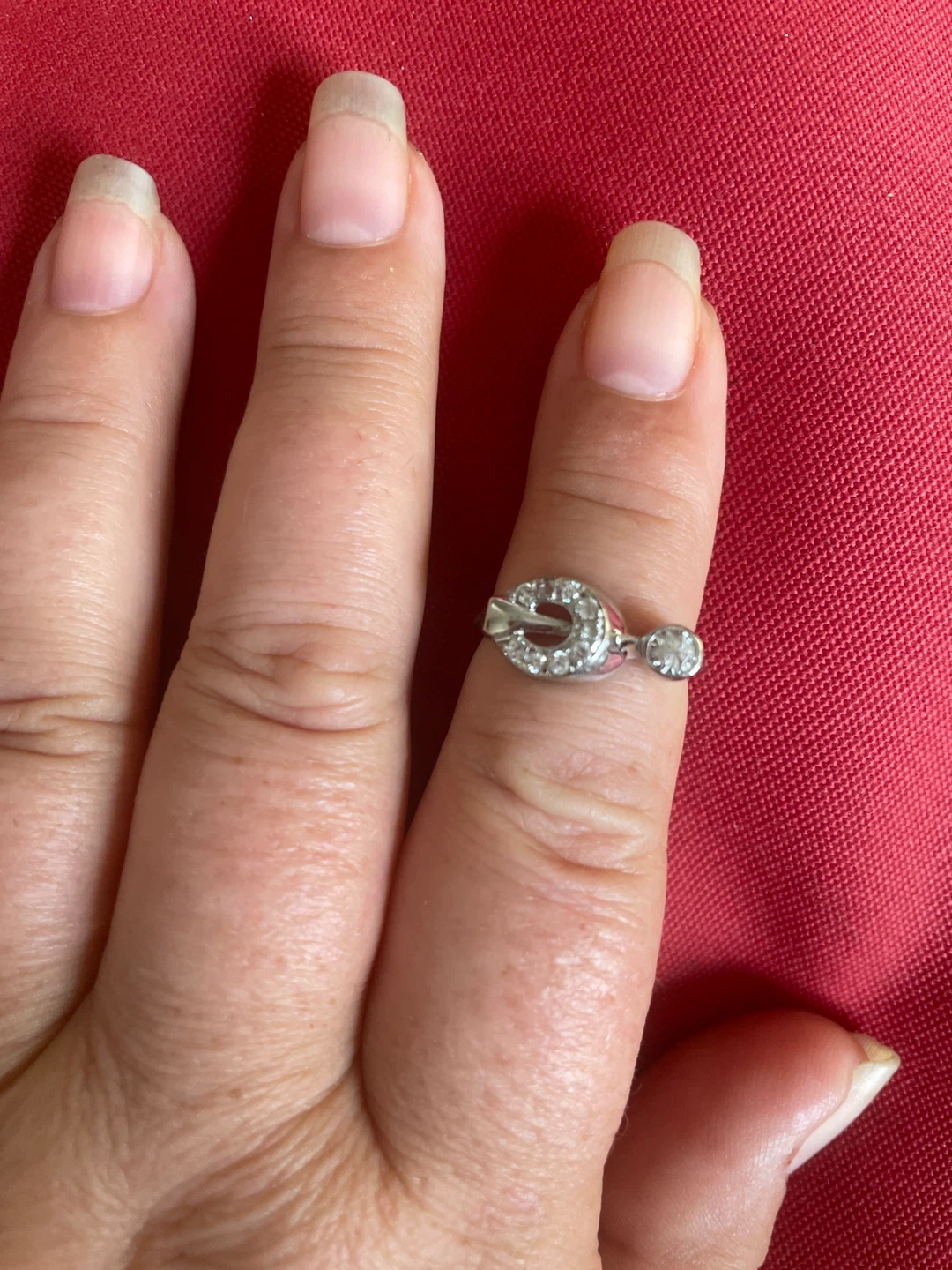 10k White Gold Ring Size 7.5 - photo 2