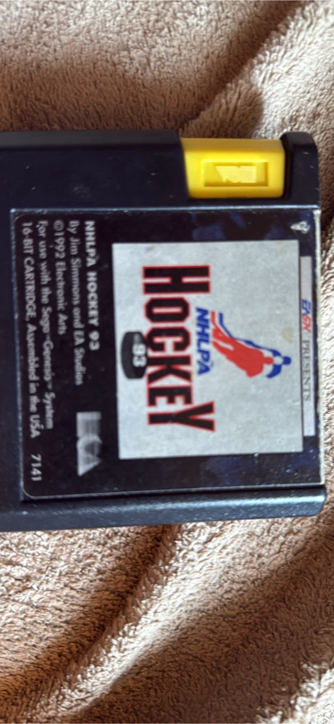 NHLPA Hockey '93 Sega Genesis Game Cartridge - photo 3