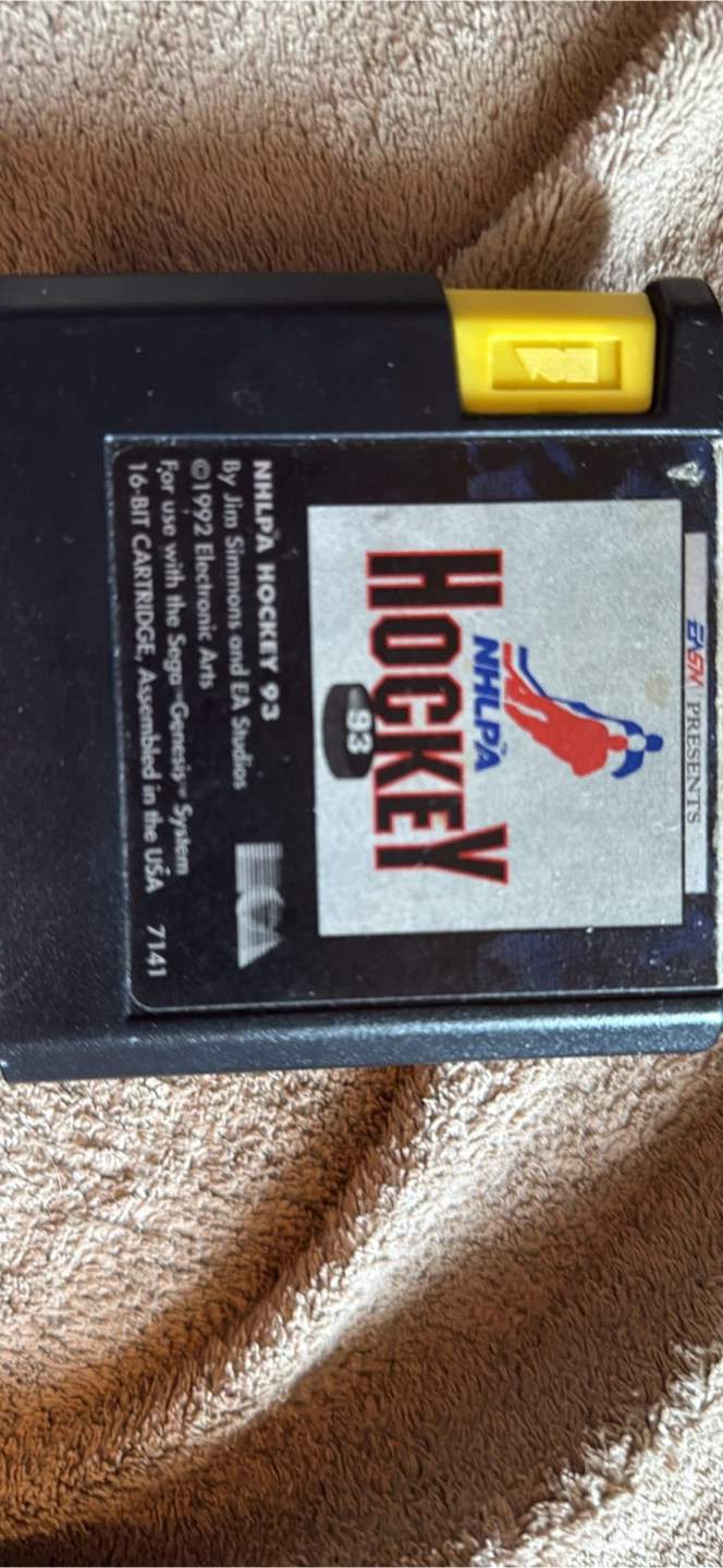 NHLPA Hockey '93 Sega Genesis Game Cartridge - photo 2