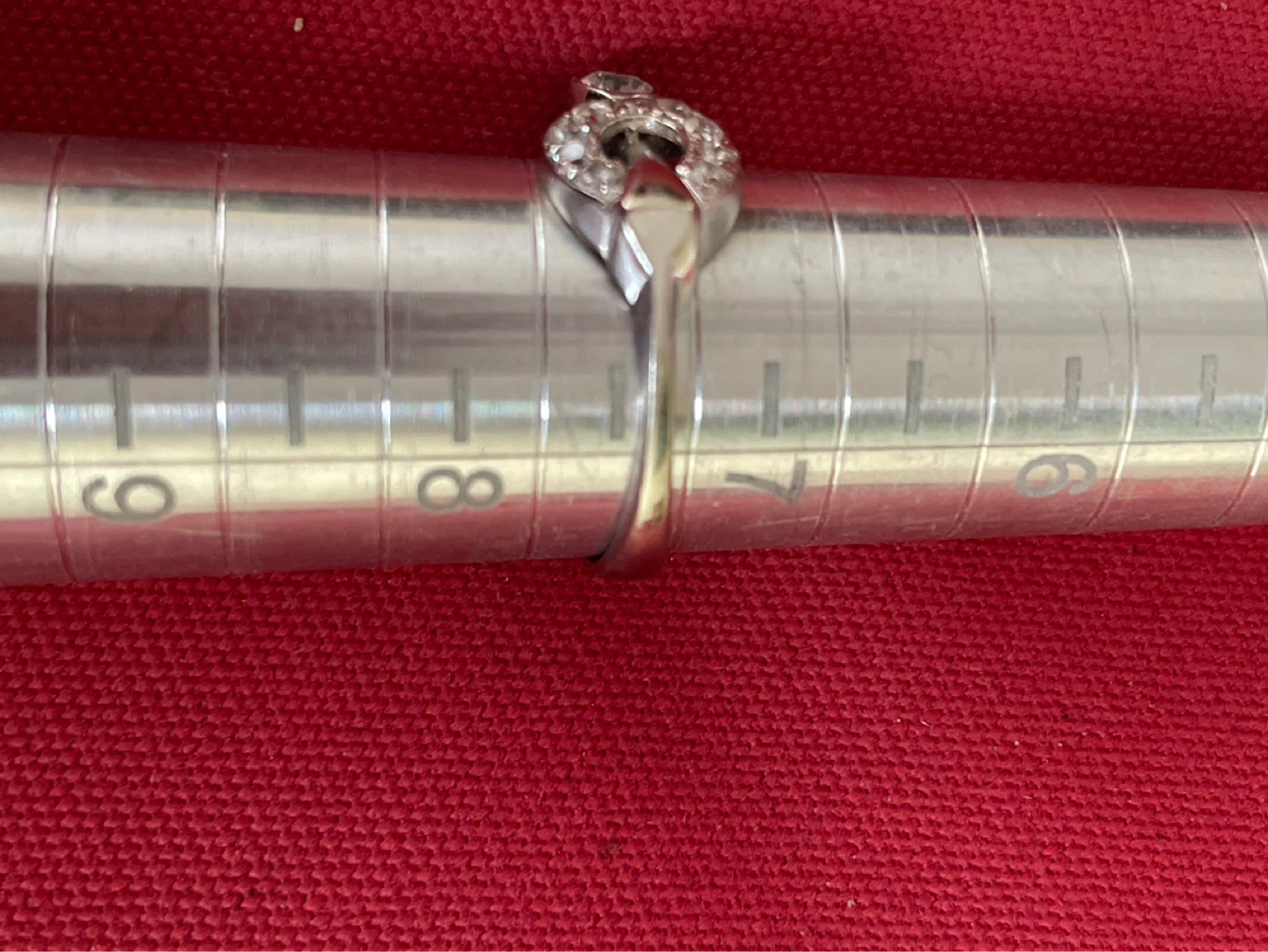 10k White Gold Ring Size 7.5 - photo 3