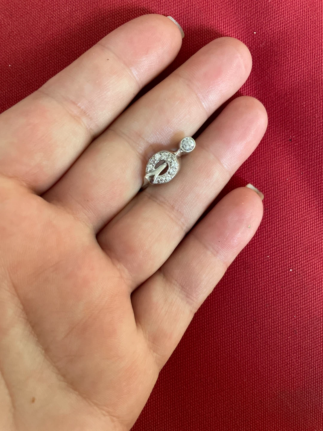 10k White Gold Ring Size 7.5 - photo 4