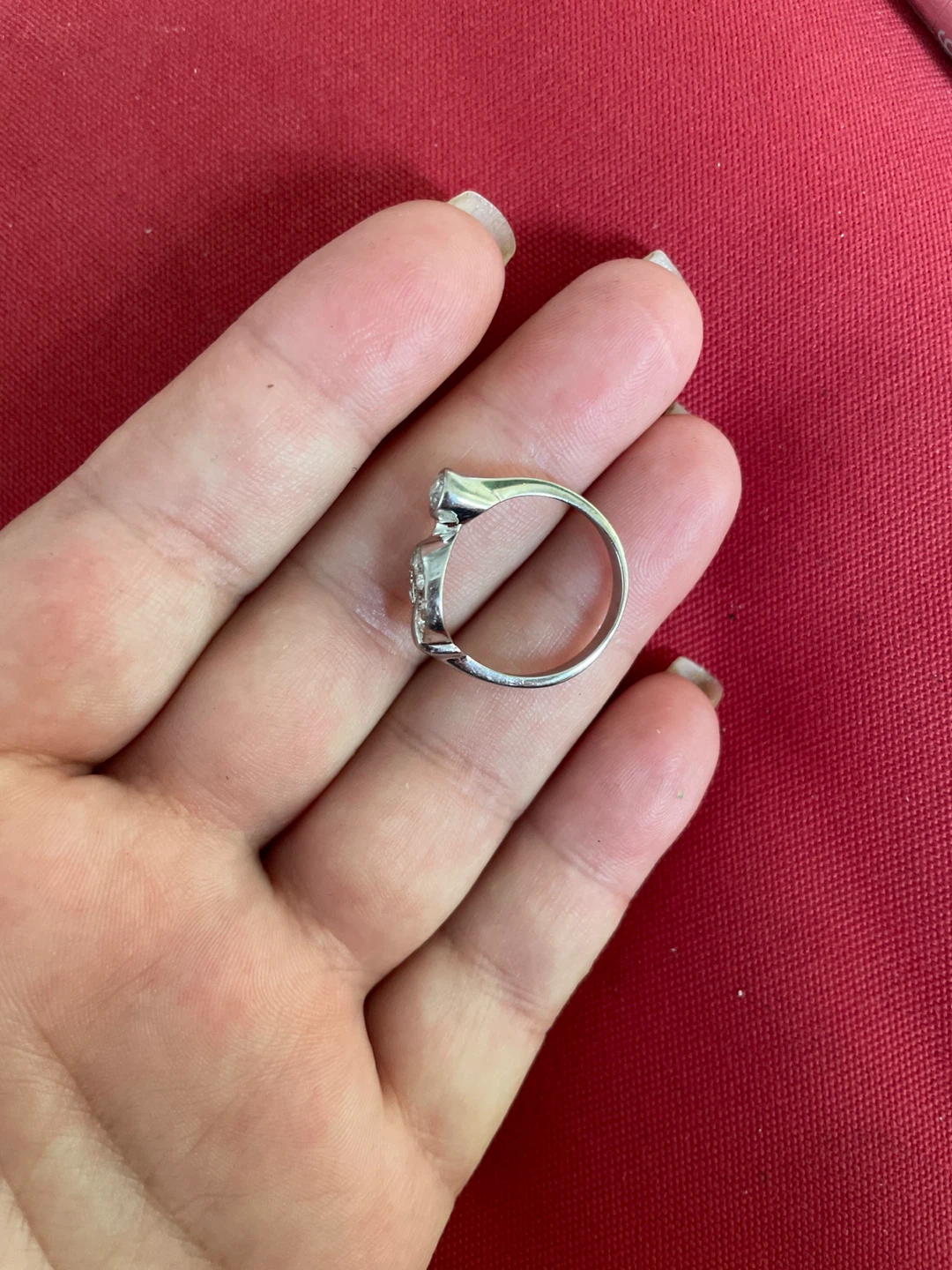 10k White Gold Ring Size 7.5 - photo 5