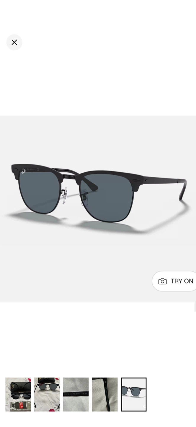 NEW Ray-Ban RB3716 Clubmaster Metal with Case - photo 5
