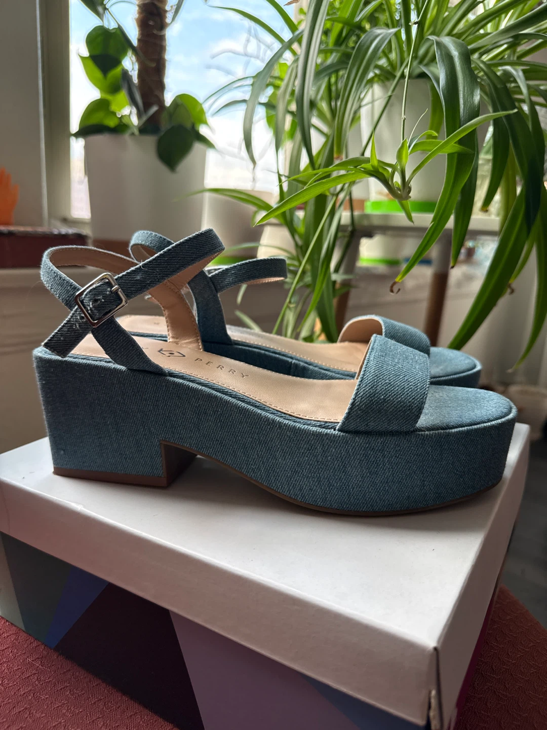 Katy Perry Denim Platform Sandals - photo 2