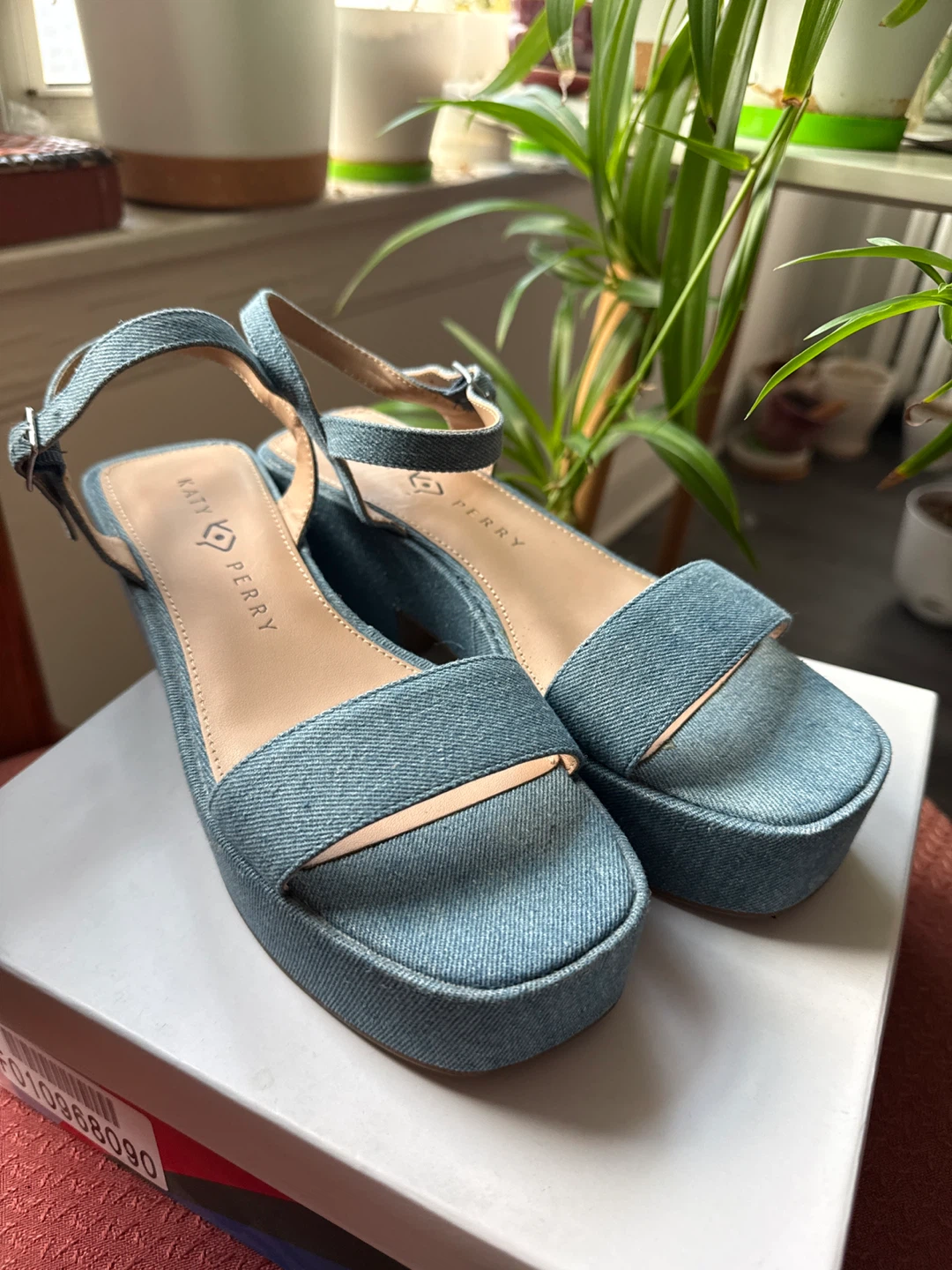 Katy Perry Denim Platform Sandals