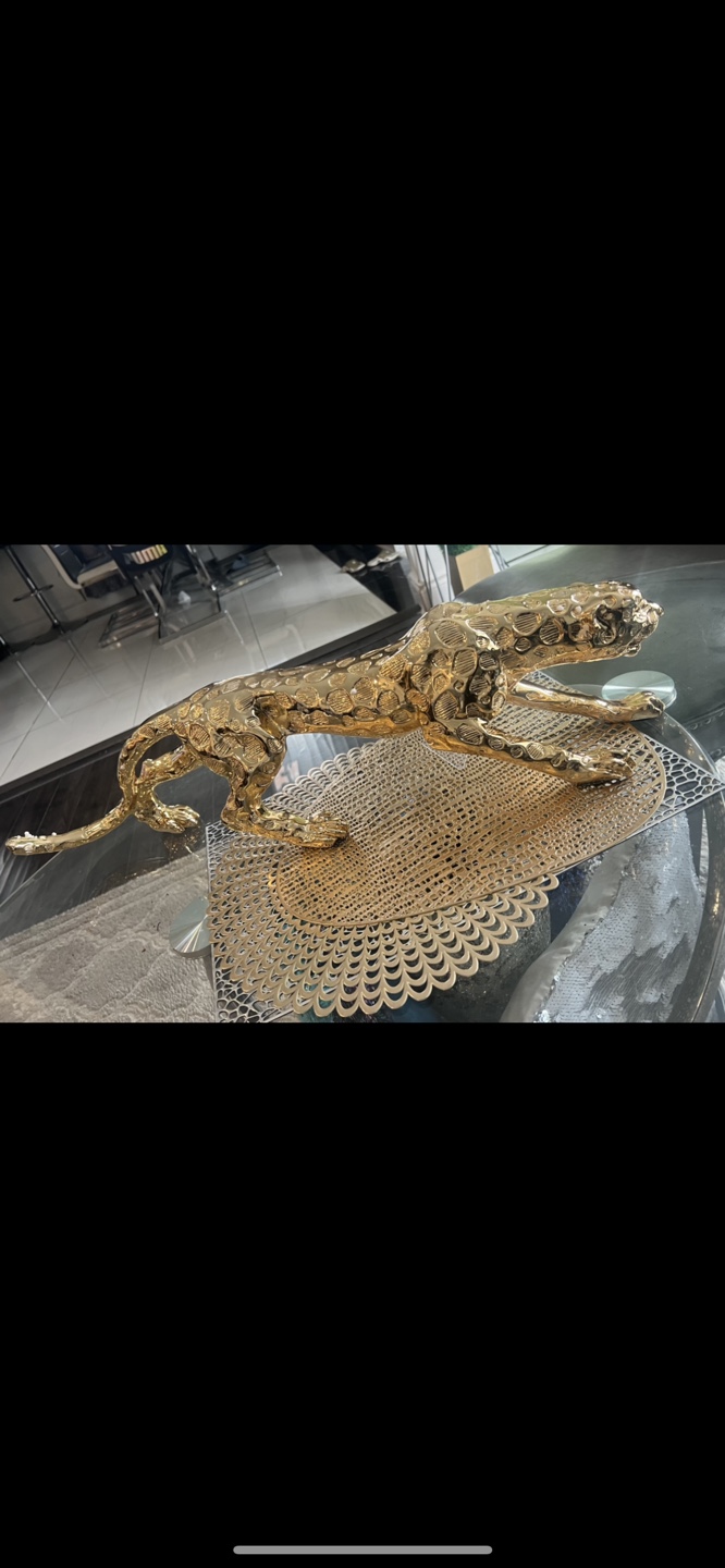 Gold Leopard Sculpture - photo 2