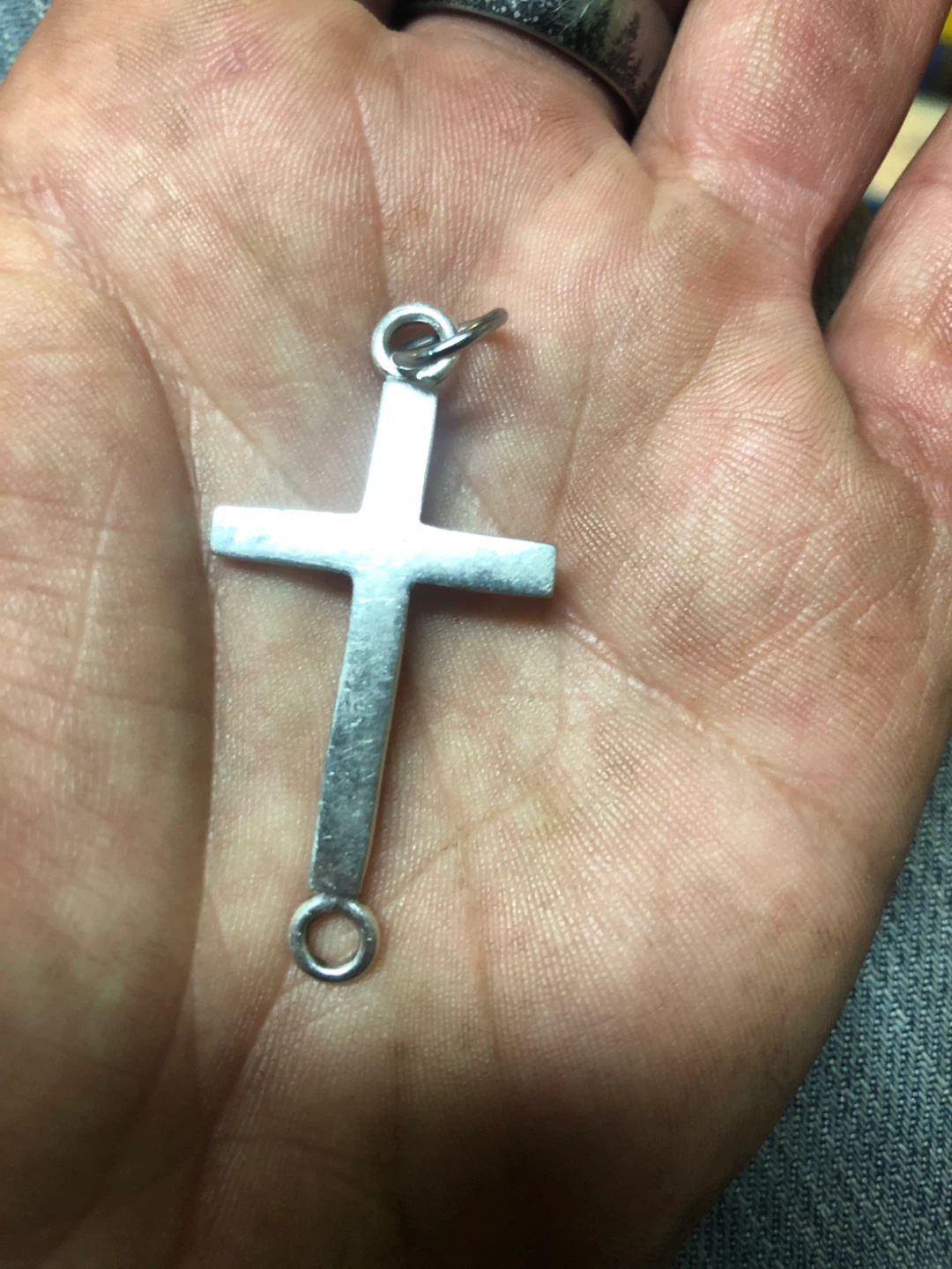 Silver Cross Pendant Charm