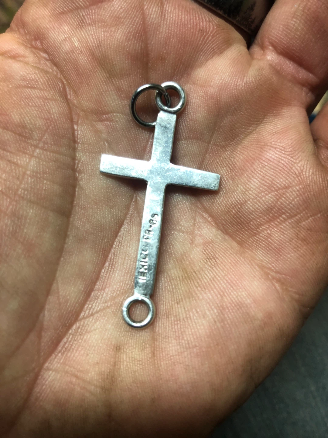 Silver Cross Pendant Charm - photo 2