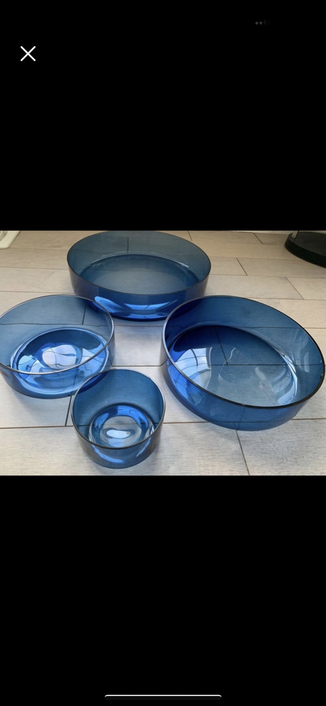 Glass dishes set new in box