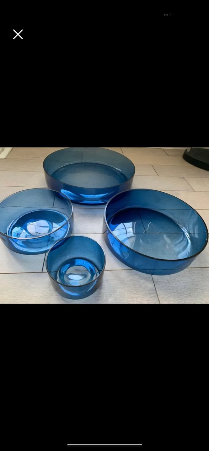 Glass dishes set new in box