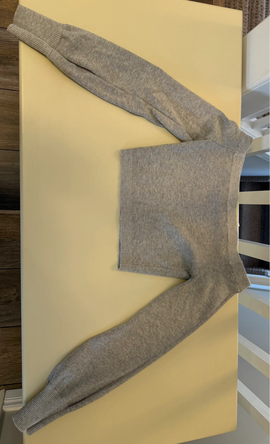 Grey Long Sleeve Cropped Sweater