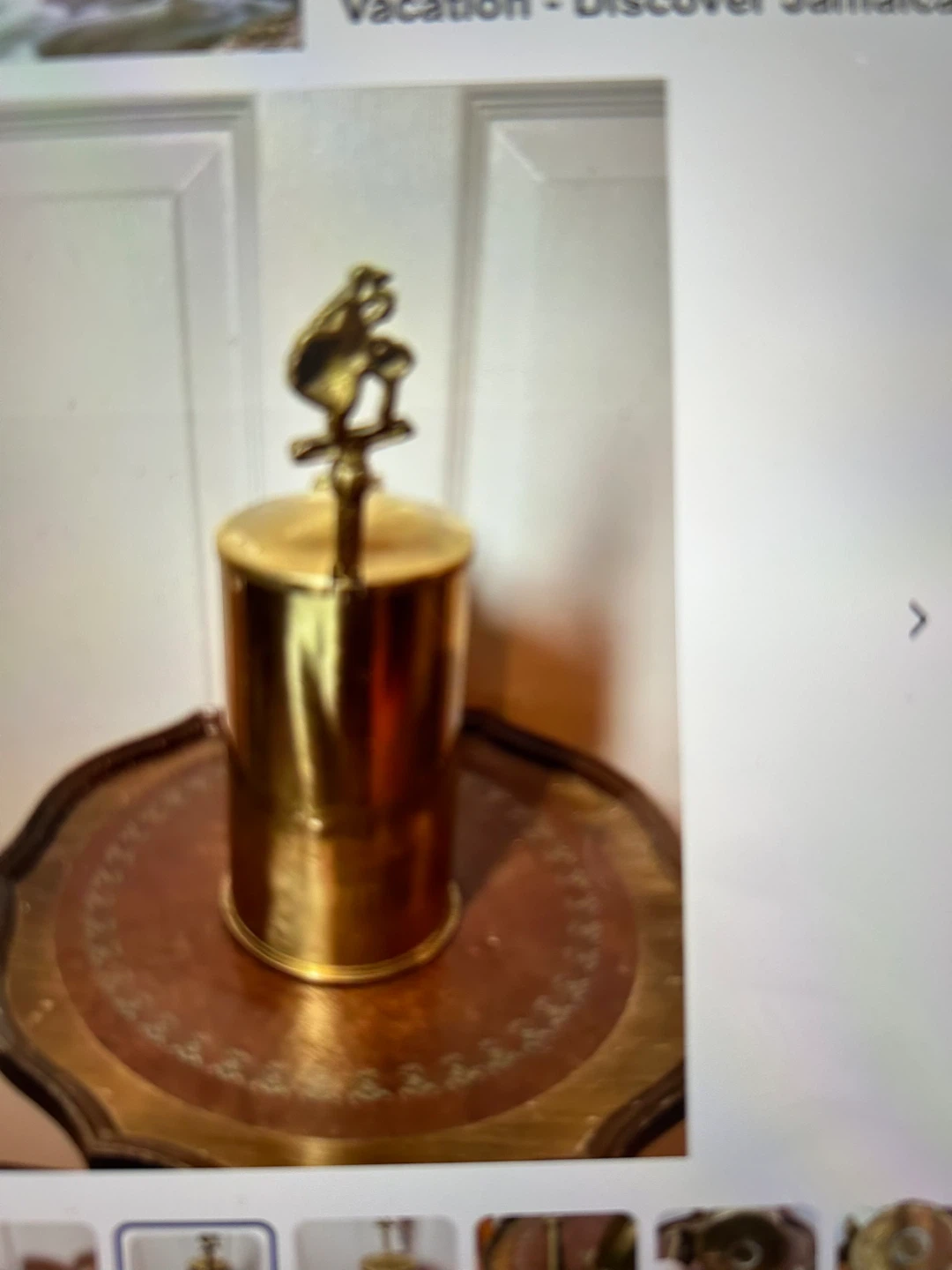 Unique WW II Robert Mitchell & Co Brass Trench Art - photo 2