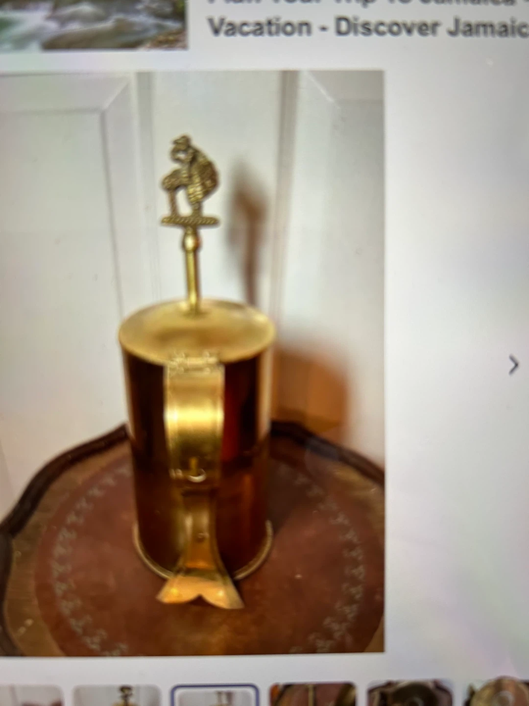 Unique WW II Robert Mitchell & Co Brass Trench Art - photo 4