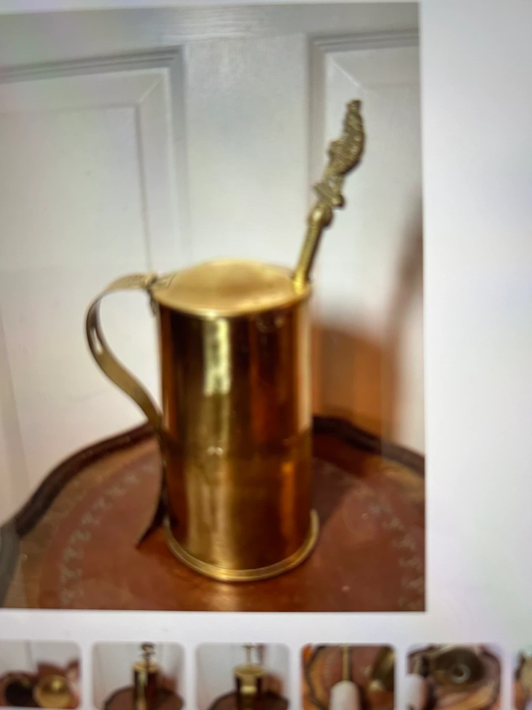 Unique WW II Robert Mitchell & Co Brass Trench Art - photo 3