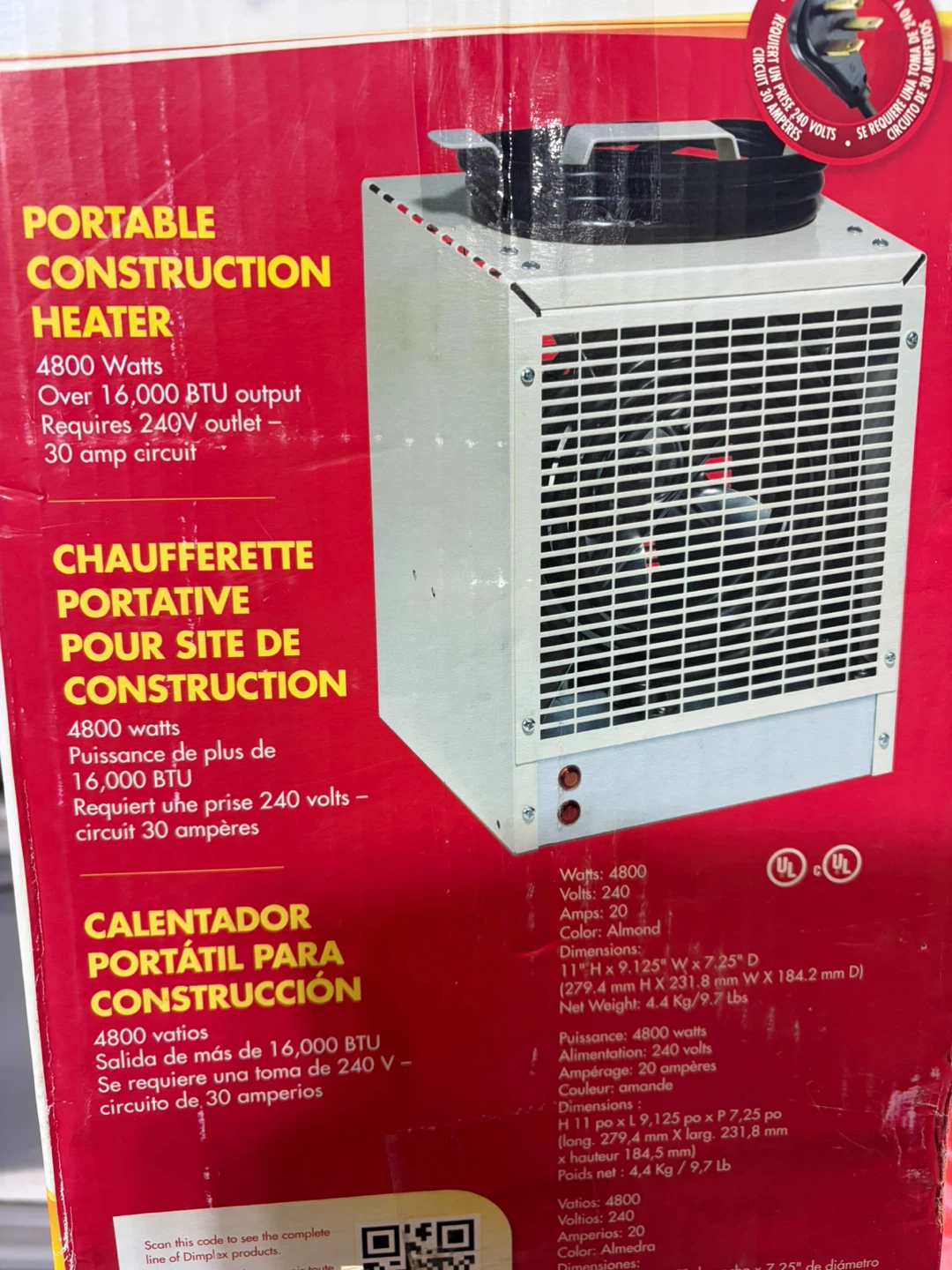 Dimplex Portable Construction Heater DCH4831L