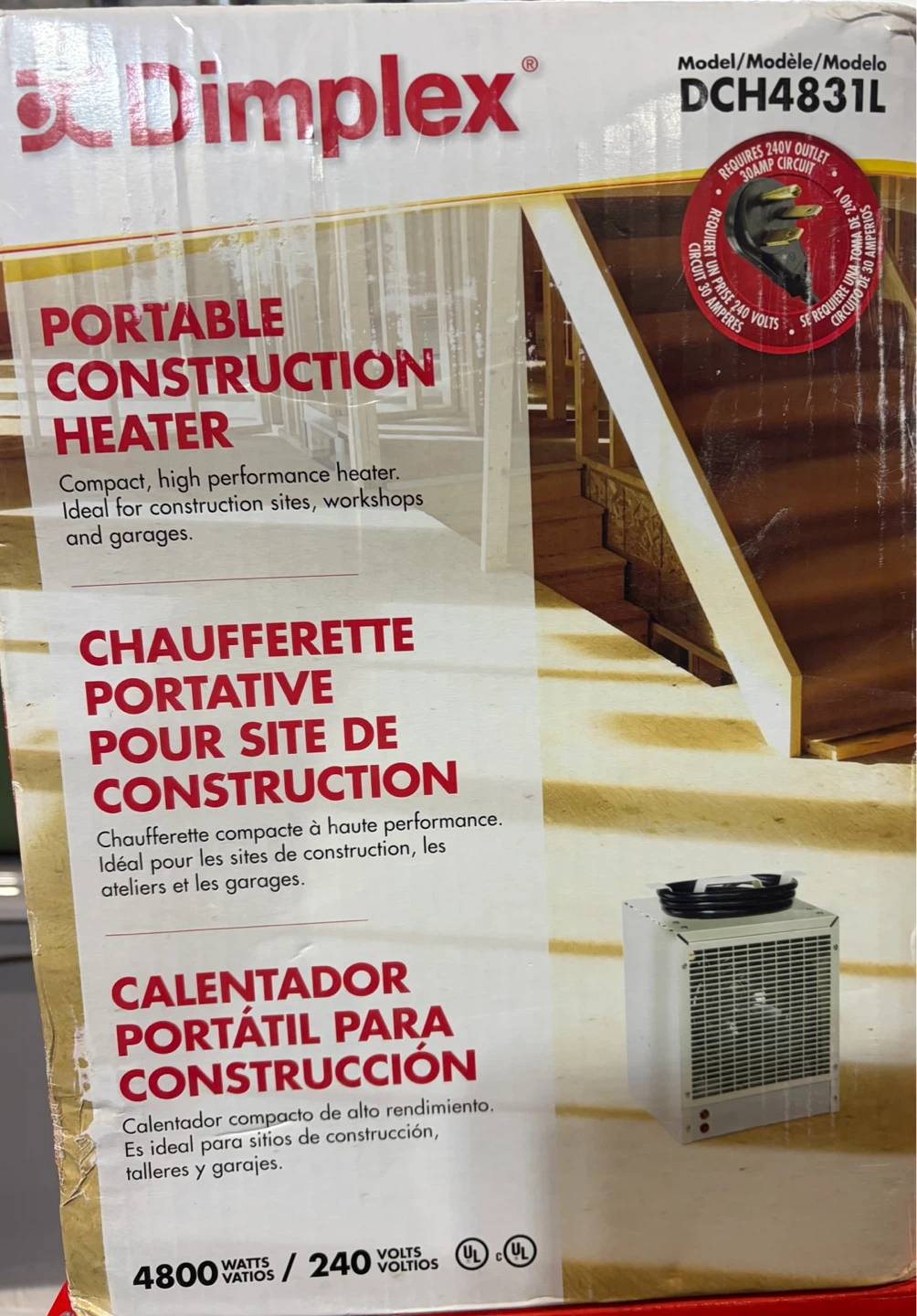 Dimplex Portable Construction Heater DCH4831L - photo 2
