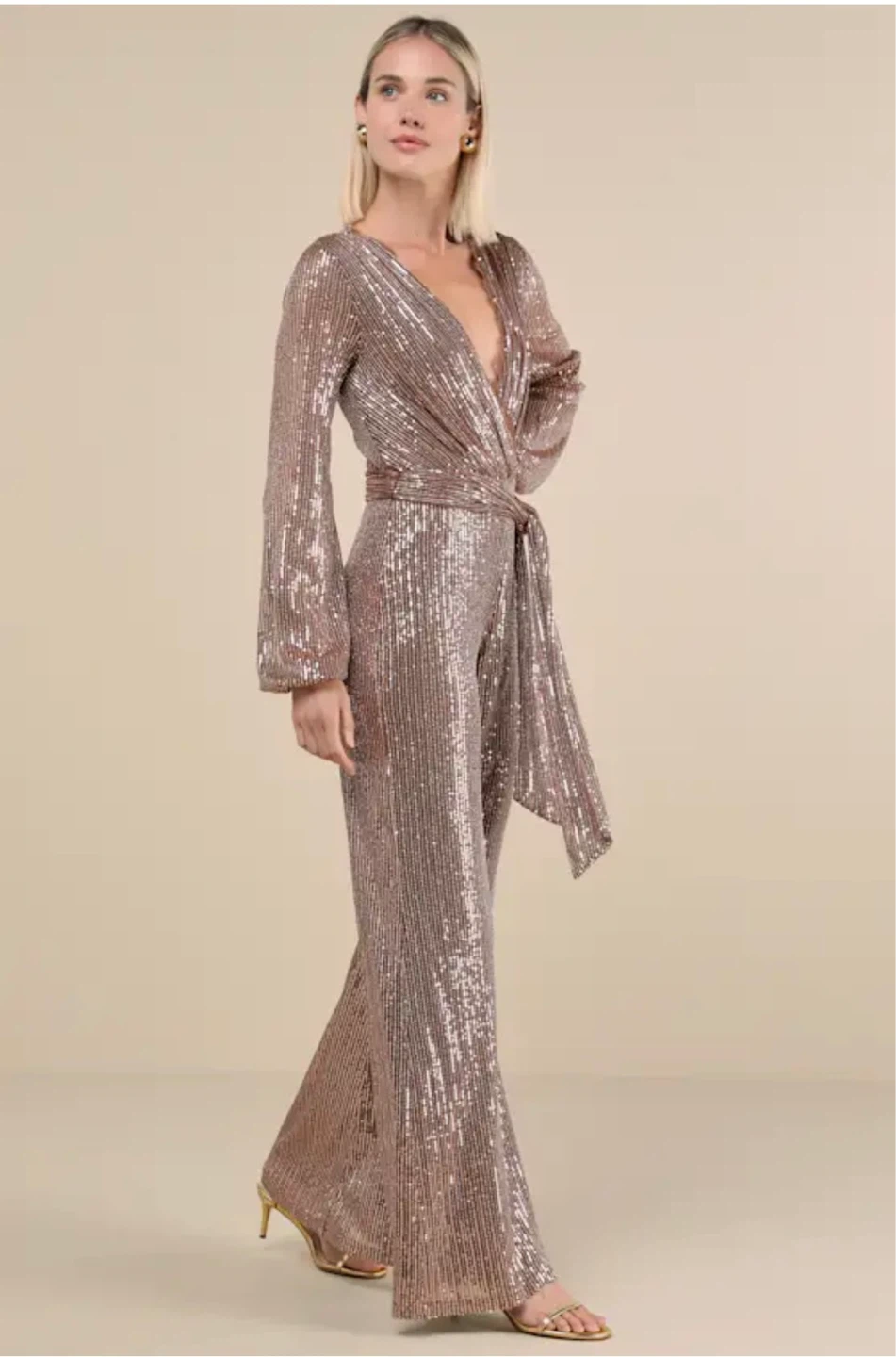 Sequin Wide Leg Jumpsuit