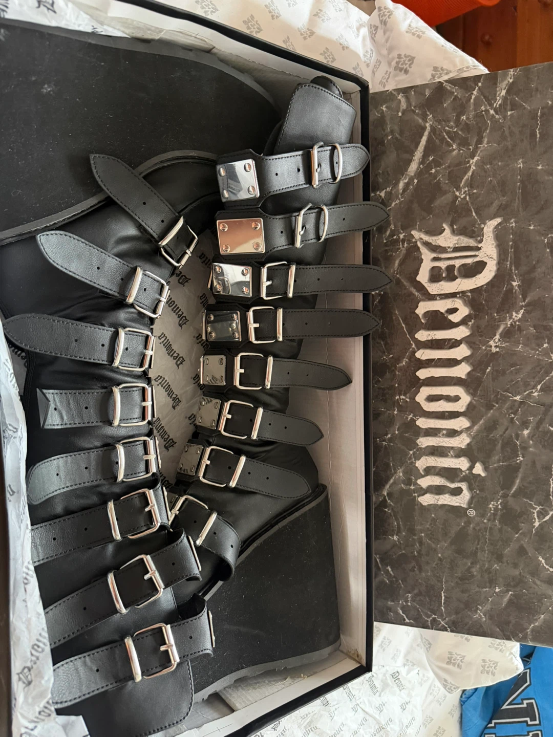 Demonia Trinity Boots US 8 Black - photo 3