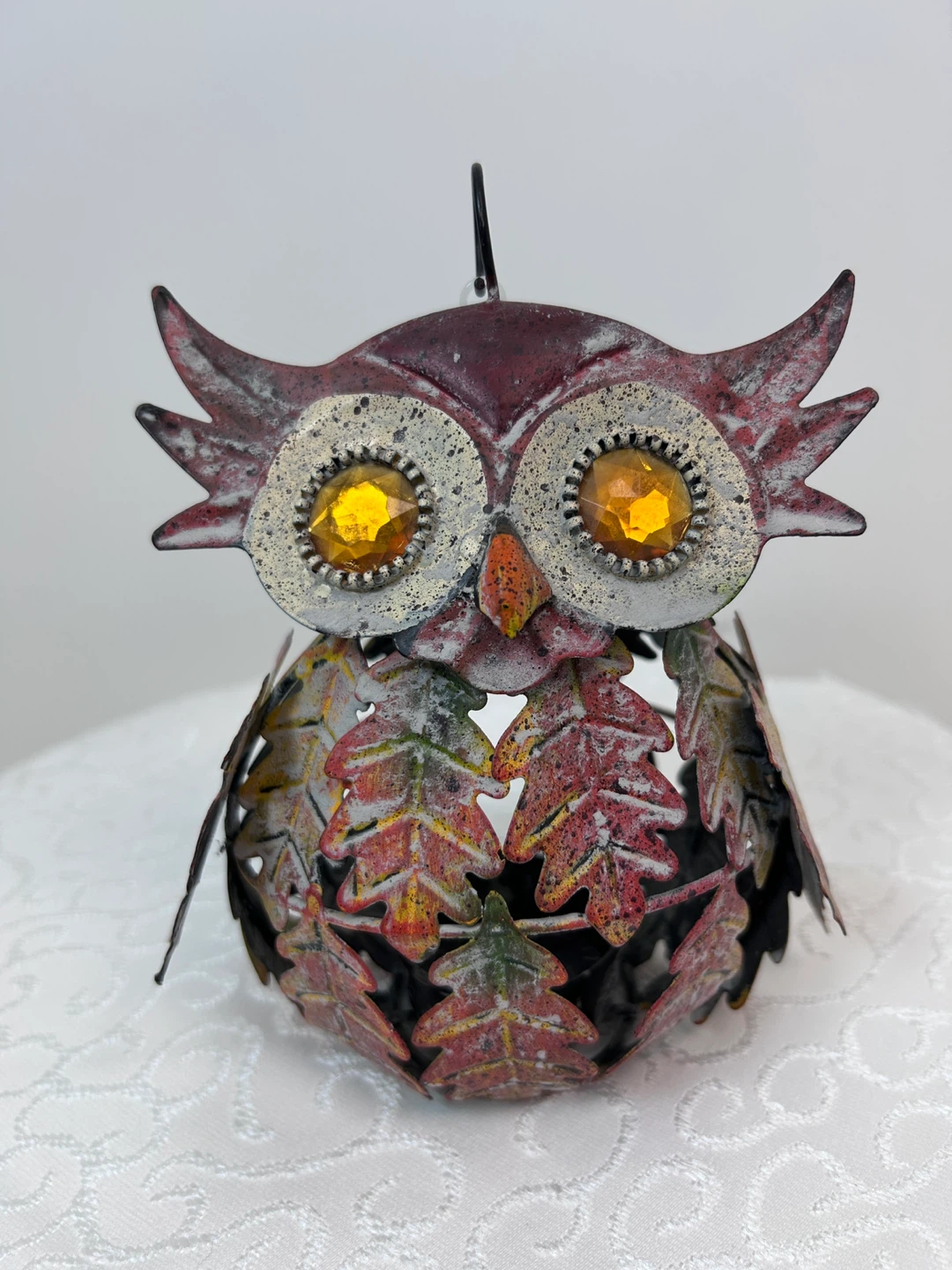 Metal Owl Candle Holder Lantern - photo 2