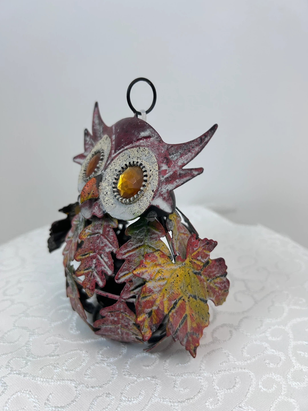 Metal Owl Candle Holder Lantern - photo 3