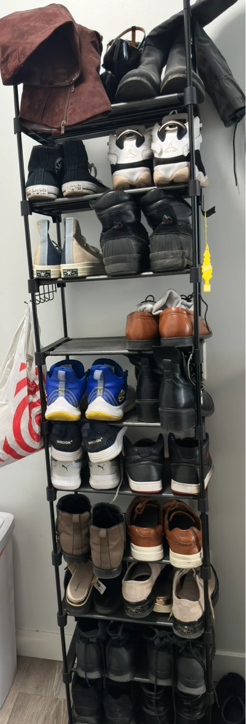 Black 10-Tier Shoe Rack Organizer - photo 2